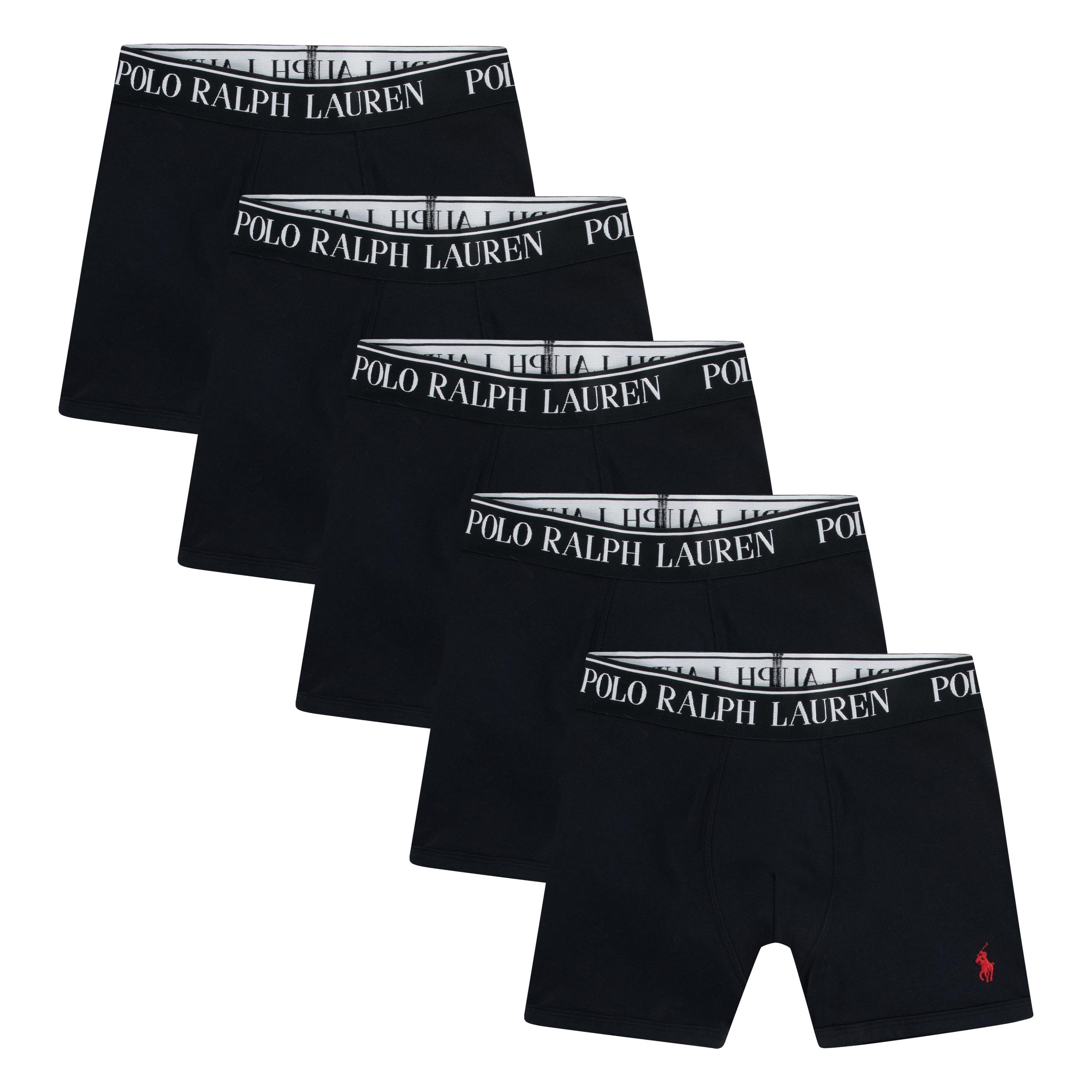 Polo Ralph Lauren  Polo Black G9o Boys' 5 Pack Cotton Boxer Shorts - 8Y (S)