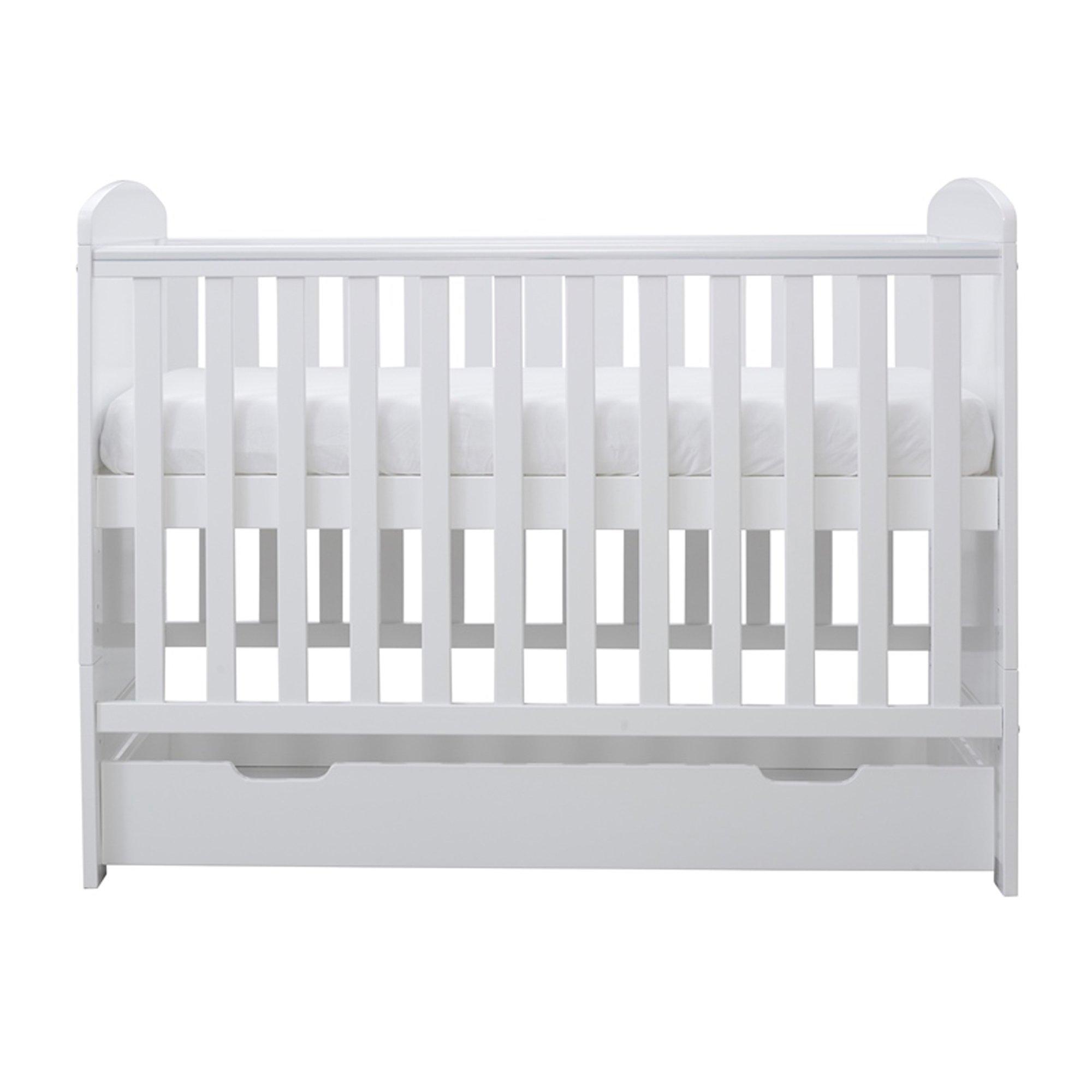 White - Ickle Bubba - Coleby Mini Cot Bed Under Drawer & Fibre Mattress - 4