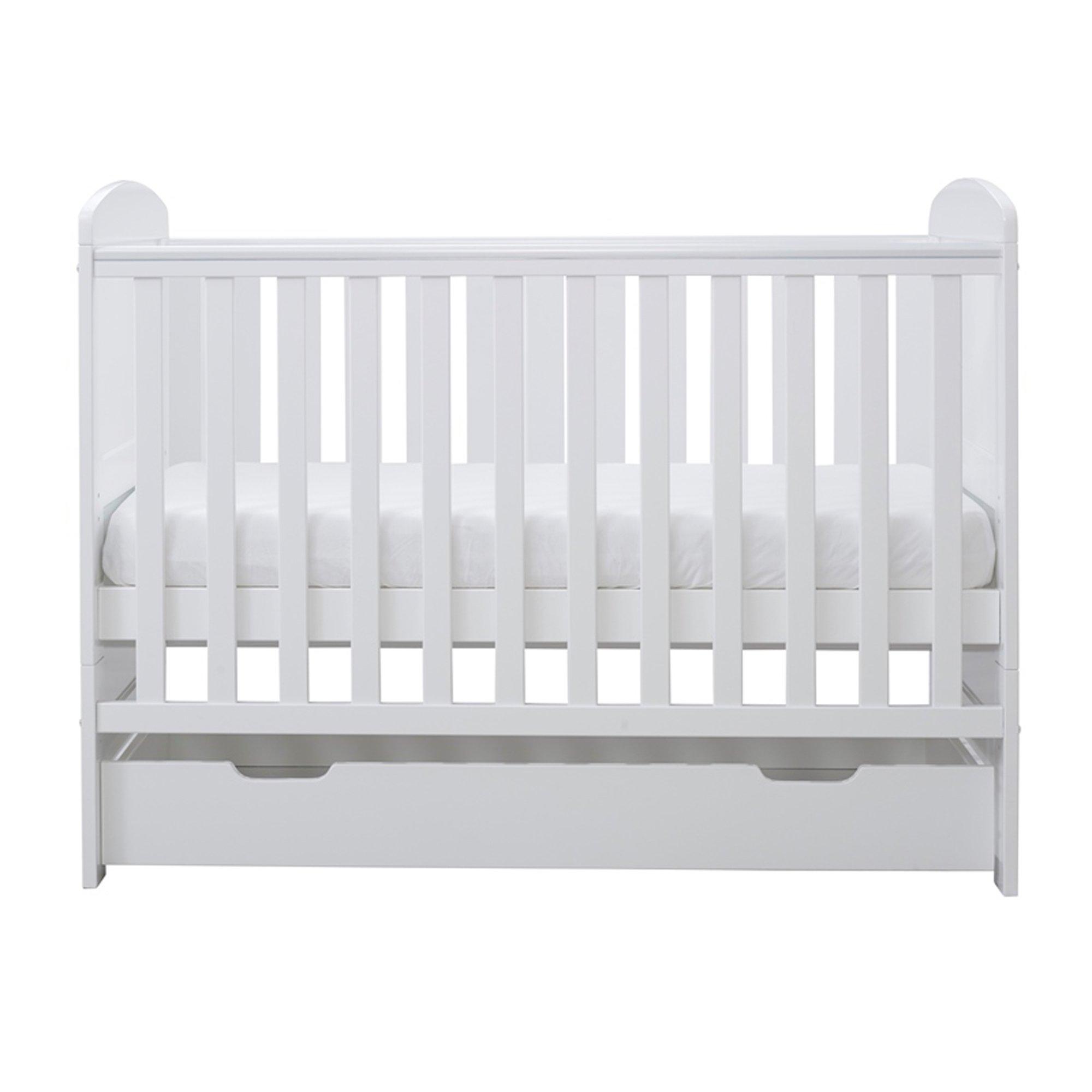 White - Ickle Bubba - Coleby Mini Cot Bed Under Drawer & Fibre Mattress - 5