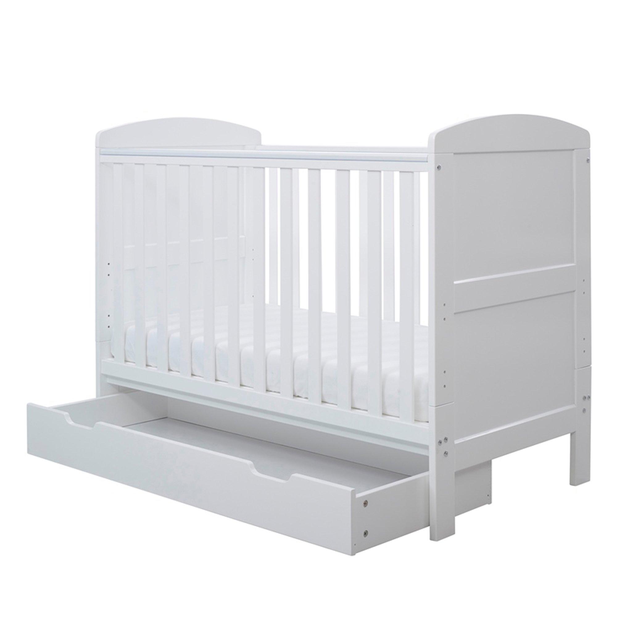 White - Ickle Bubba - Coleby Mini Cot Bed Under Drawer & Fibre Mattress - 8