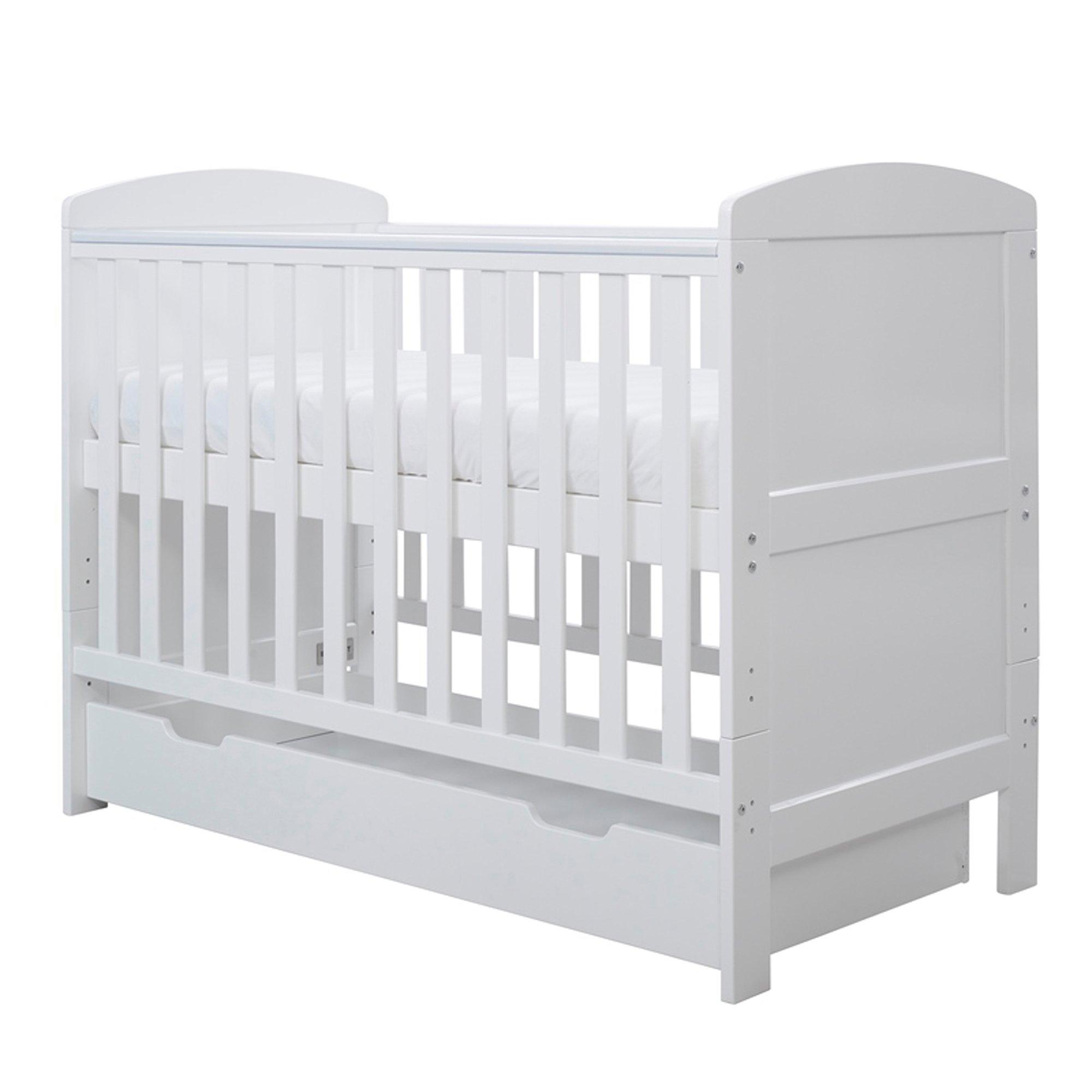 White - Ickle Bubba - Coleby Mini Cot Bed Under Drawer & Fibre Mattress - 9