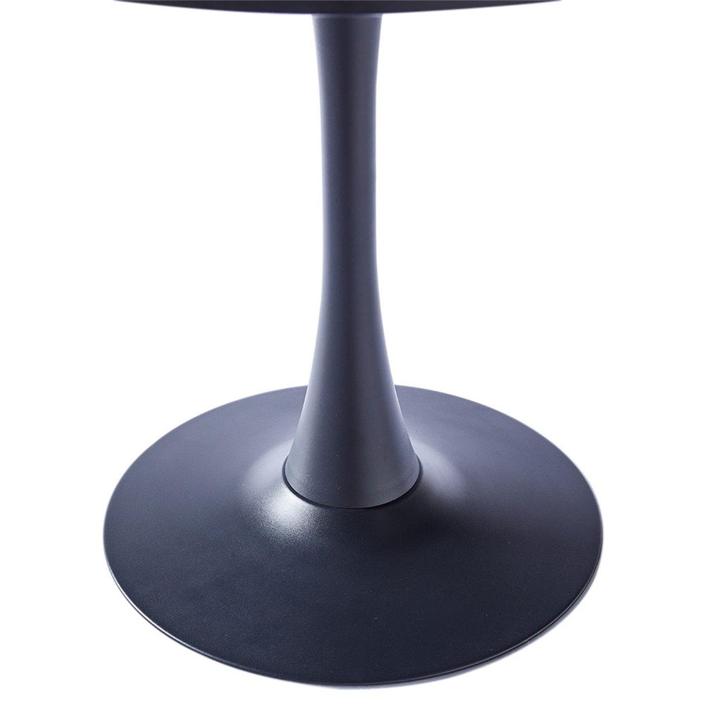 Black - Kabinet UK - Modern Round Wooden Table with Base - 4