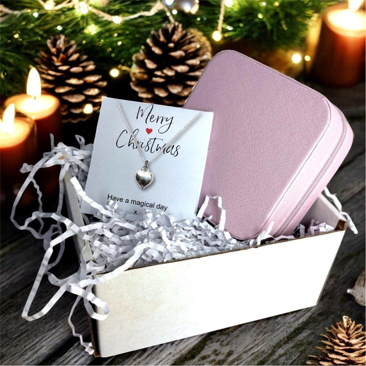 Silver / Pink - Aye Do Gifts - Sm Merry Christms Gift Hamper-Necklace & Jewel Box - 1