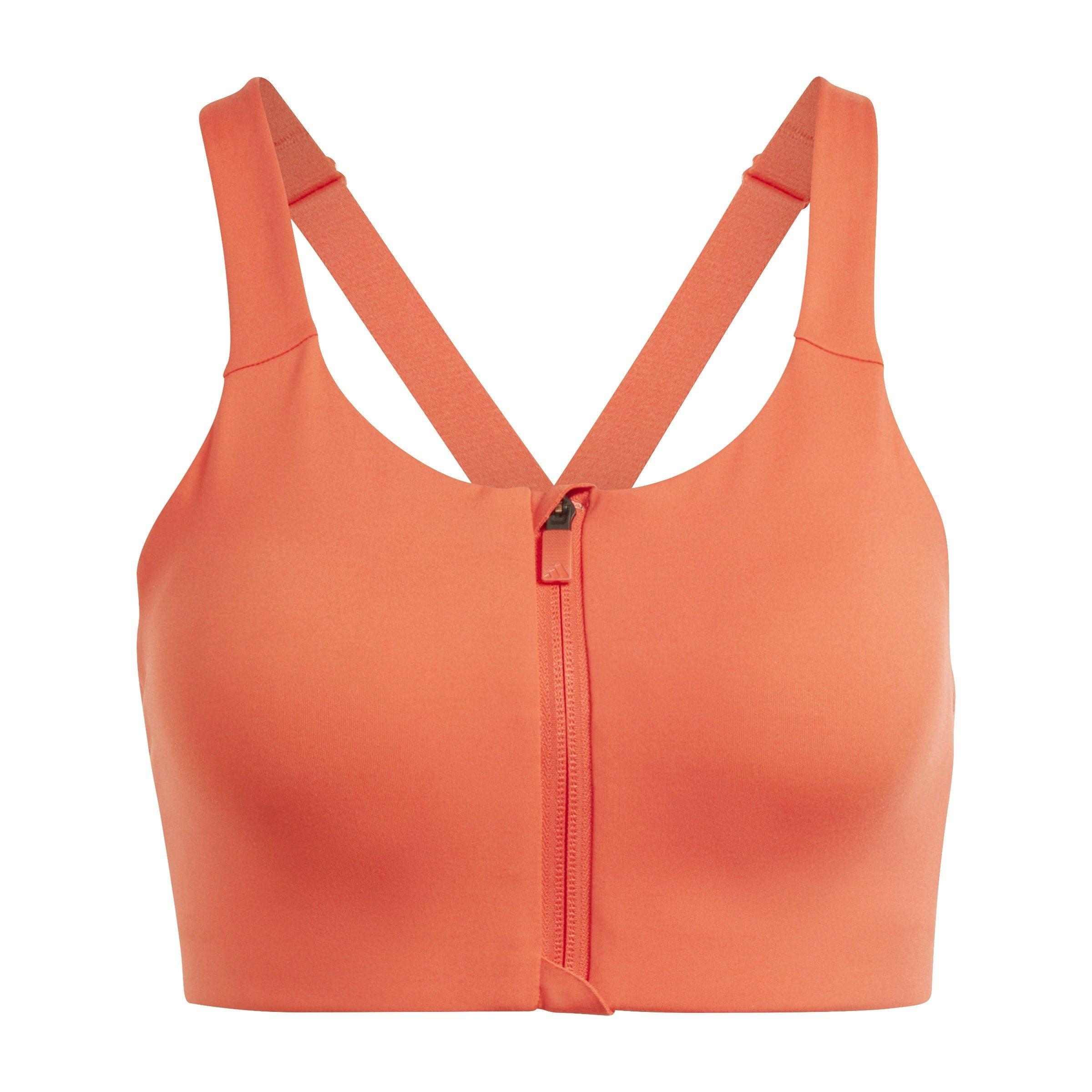 Red - adidas - TLRD Impact Luxe High-Support Zip Bra Womens - 1