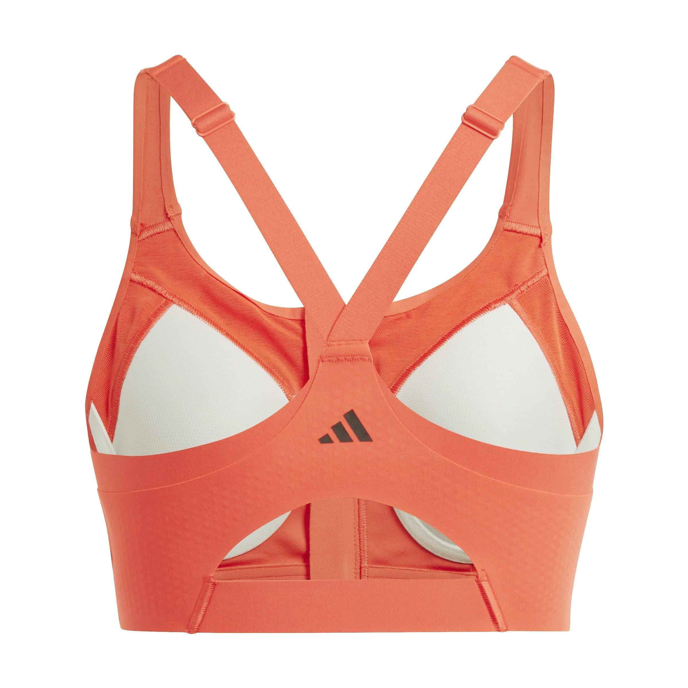 Red - adidas - TLRD Impact Luxe High-Support Zip Bra Womens - 2