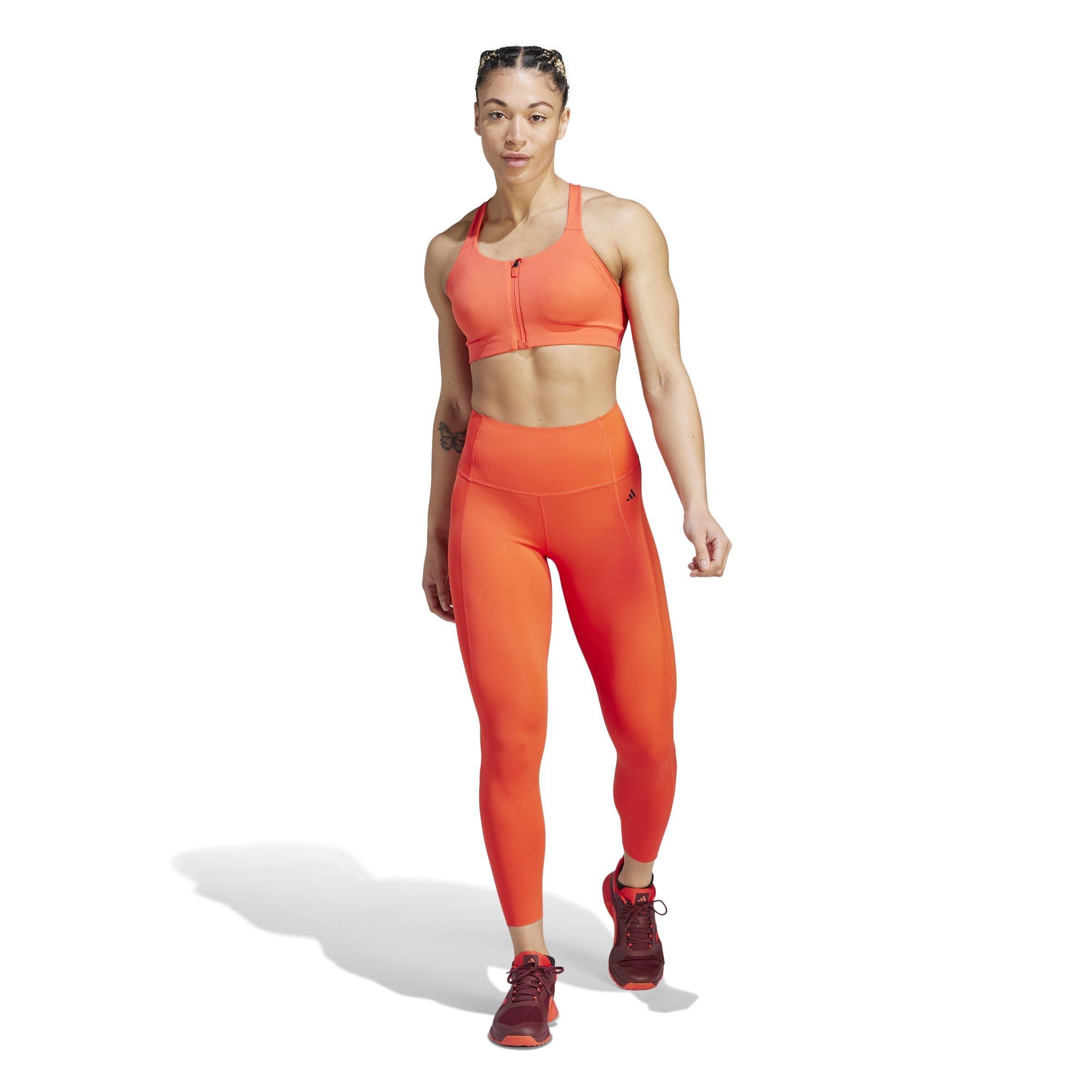 Red - adidas - TLRD Impact Luxe High-Support Zip Bra Womens - 5