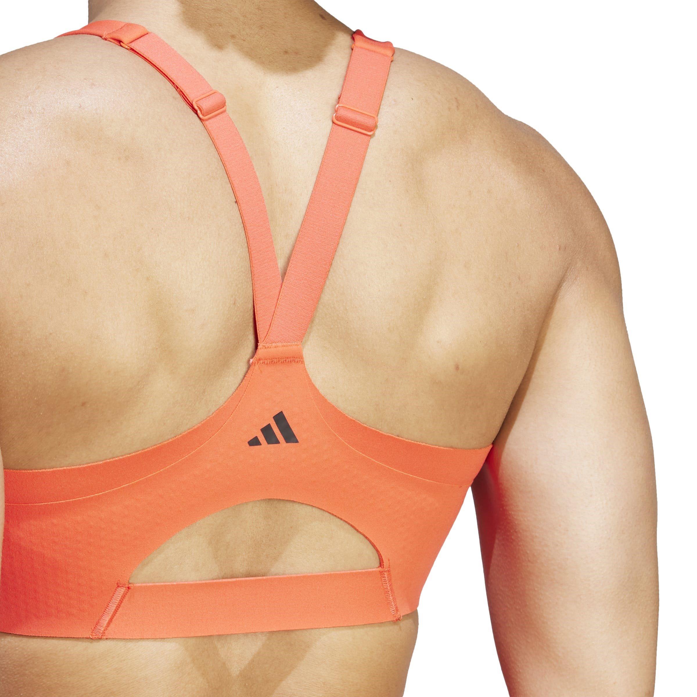 Red - adidas - TLRD Impact Luxe High-Support Zip Bra Womens - 6