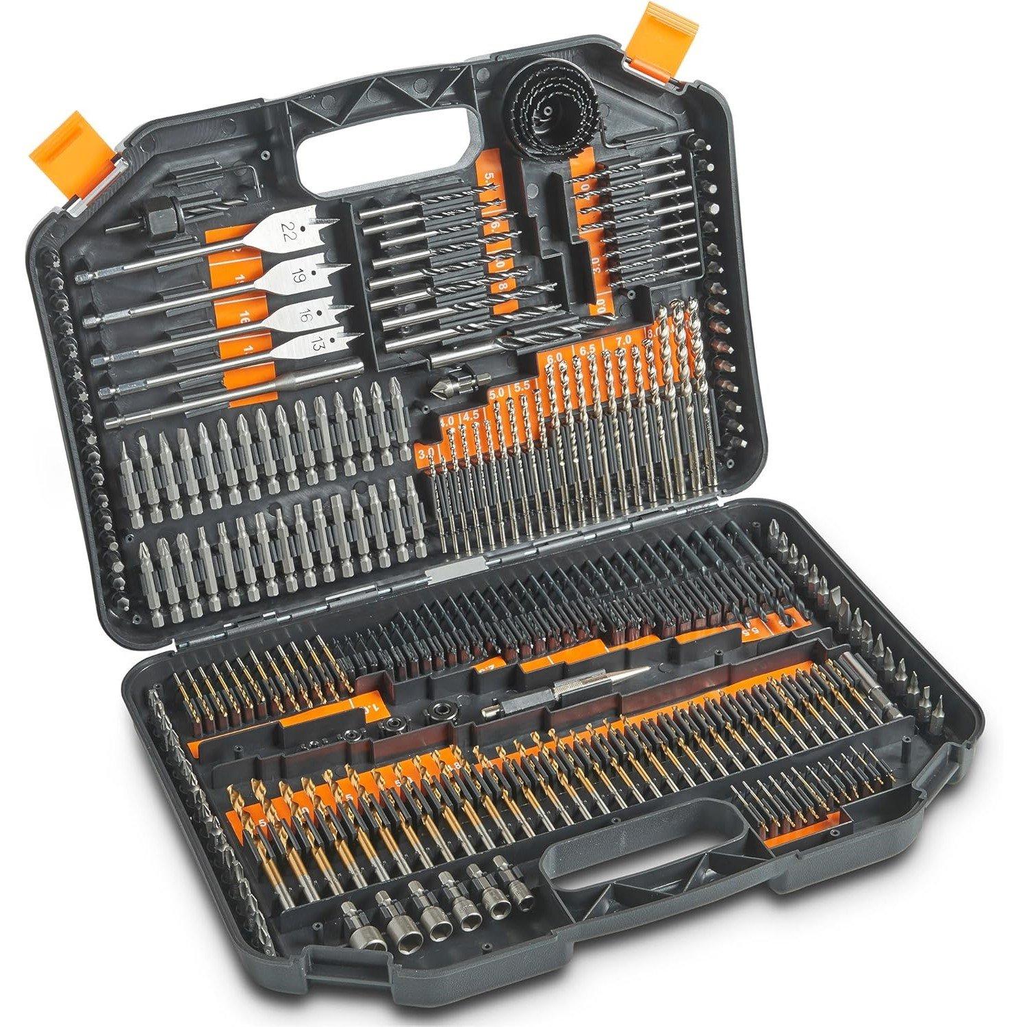 Black - VonHaus - VonHaus 246 Piece Screwdriver Bit & Drill Bit Set - 1