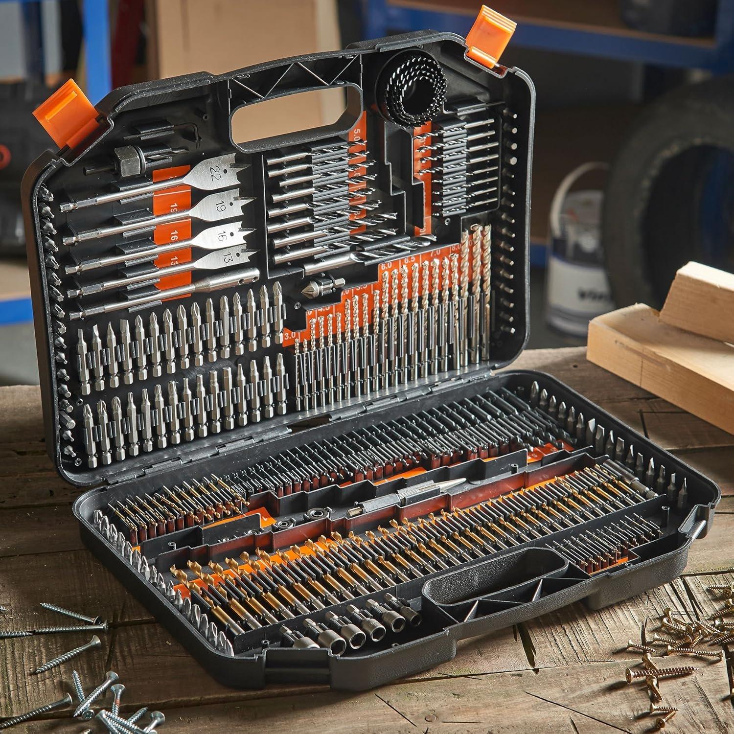 Black - VonHaus - VonHaus 246 Piece Screwdriver Bit & Drill Bit Set - 2