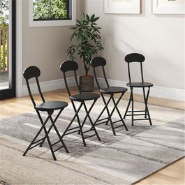 Cottonfy UK 4 Set Compact Wooden Folding Chair