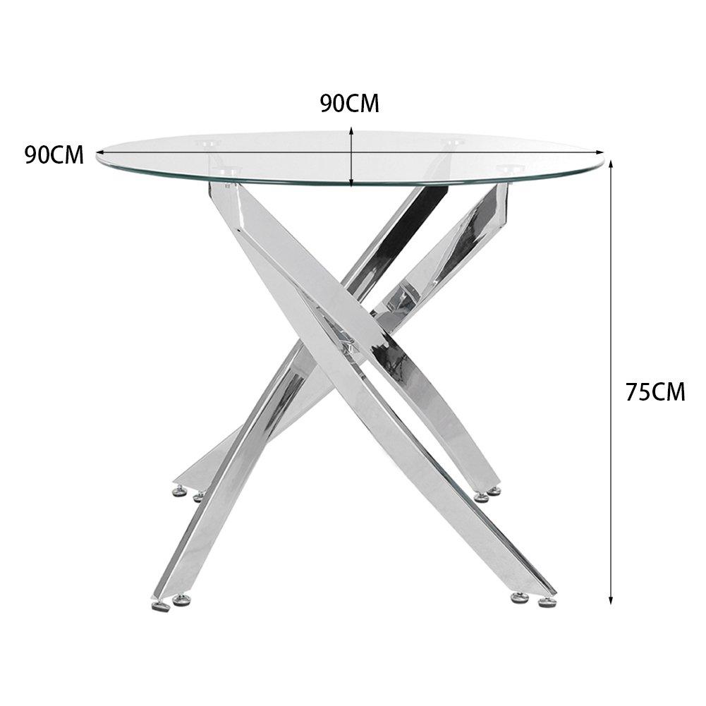 Silver - Kabinet UK - Modern Tempered Glass Coffee Table - 7