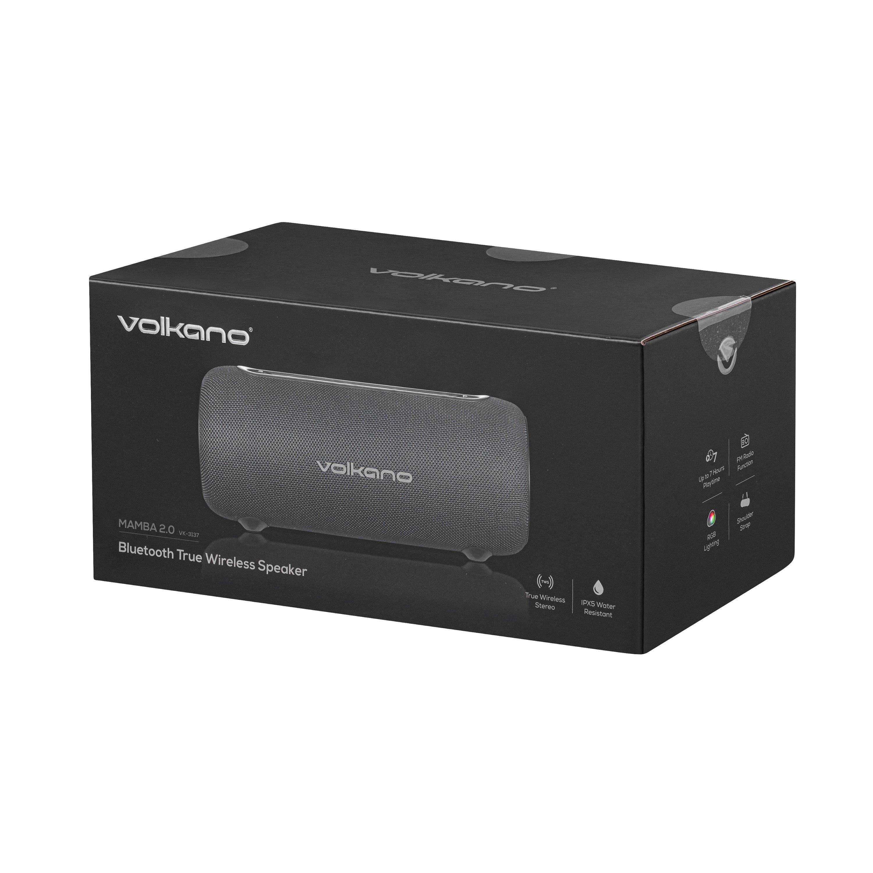 Black - Volkano - Volkano Mamba Bluetooth Portable FM Radio Speaker - 4