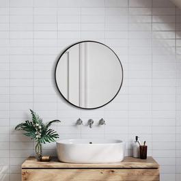Cottonfy UK Nordic Hanging Round Bathroom Framed Mirror 40cm