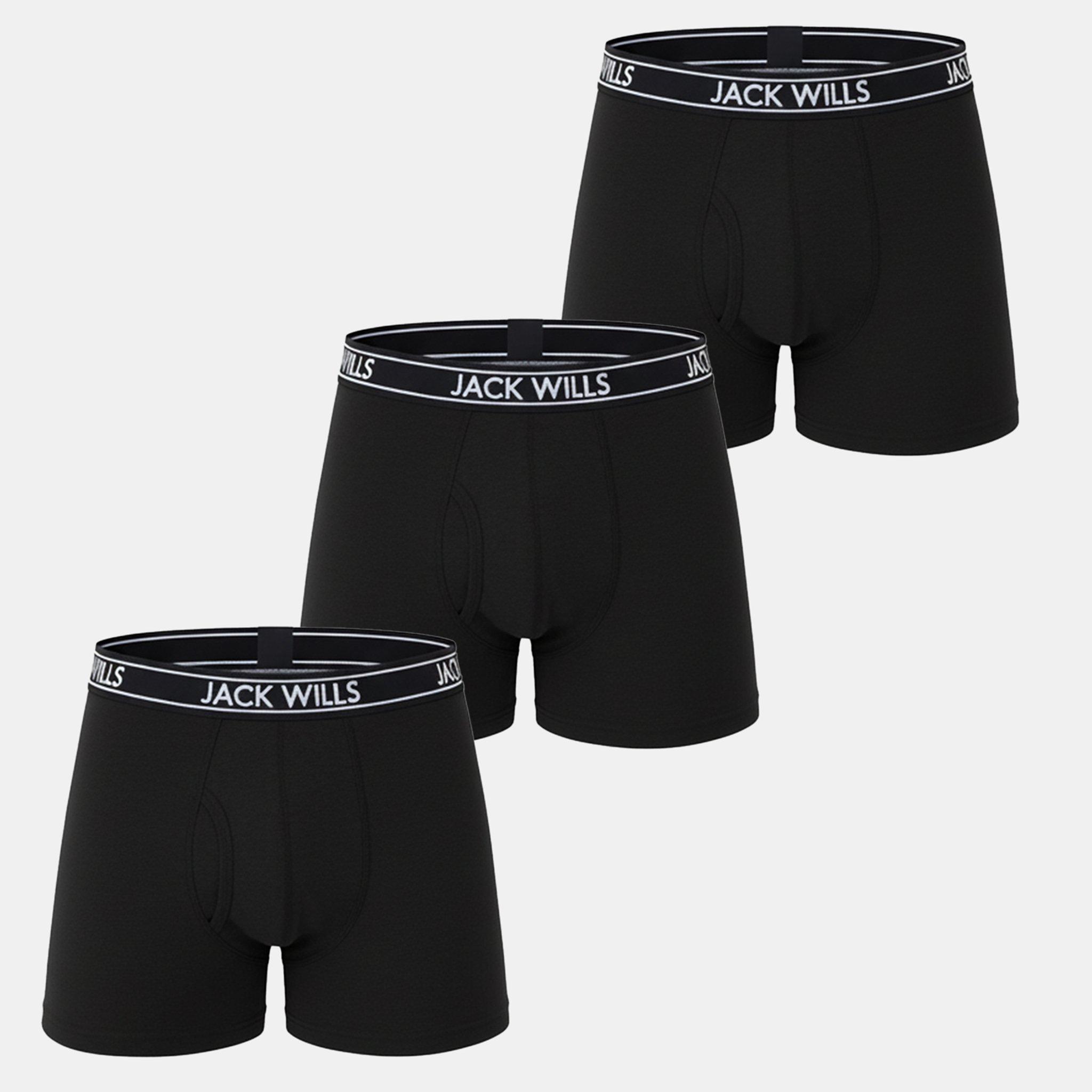 Jack Wills Men's Jw Daundley Boxers 3 Pack - Black - Small