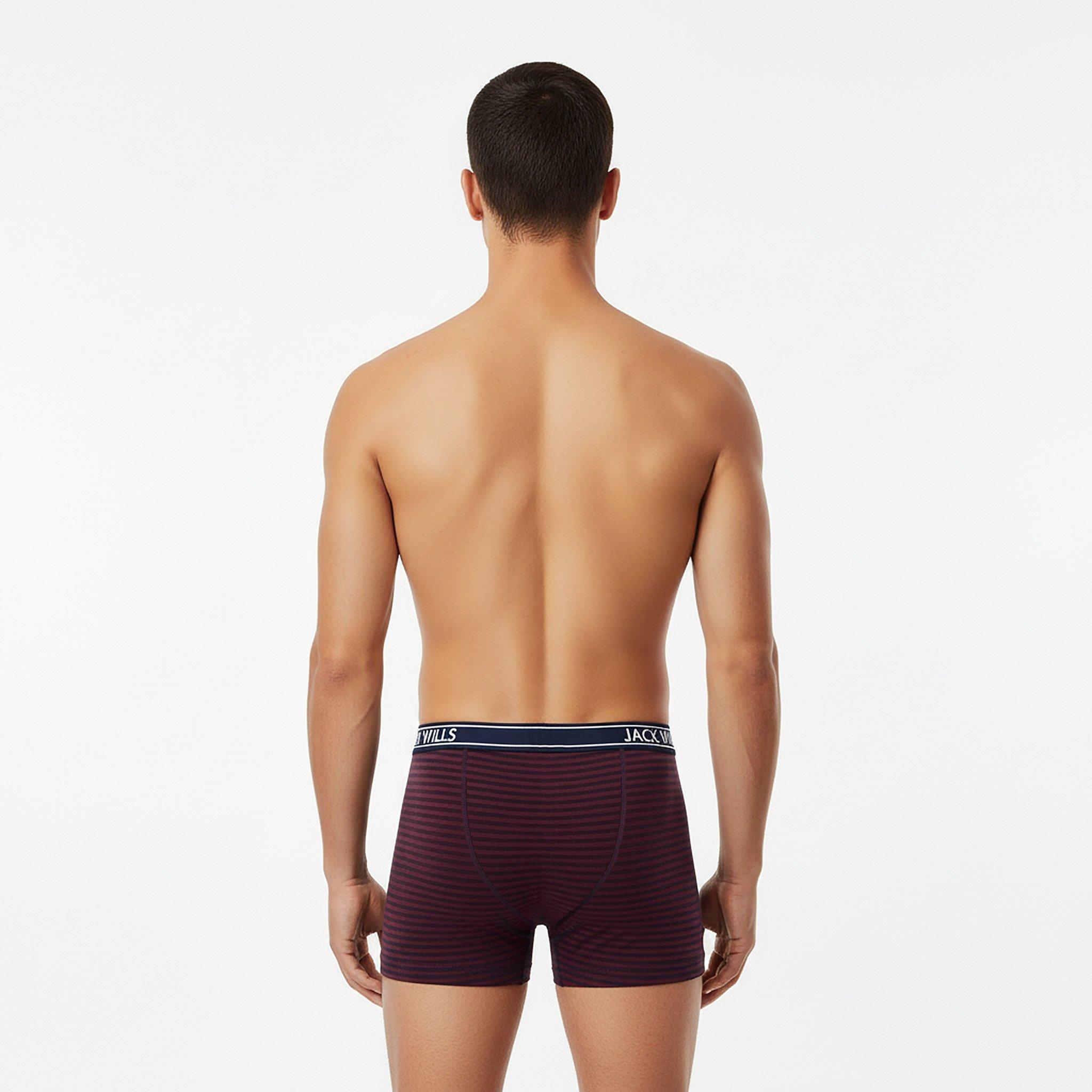 Damson Stripe - Jack Wills - JW Daundley Boxers 3 Pack Mens - 4