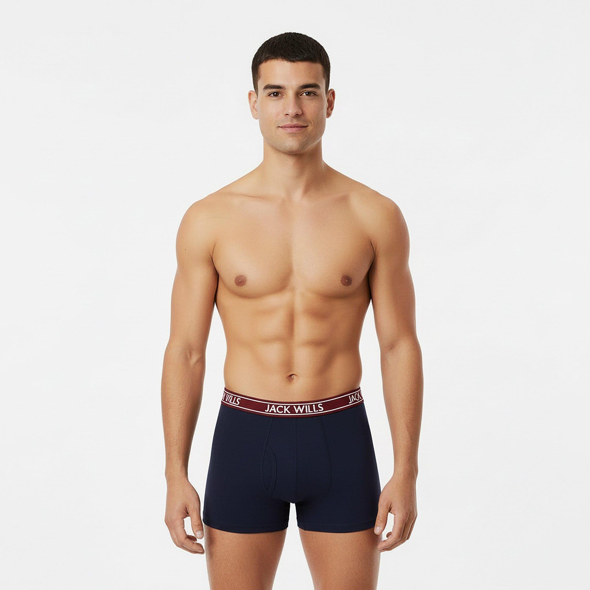 Damson Stripe - Jack Wills - JW Daundley Boxers 3 Pack Mens - 6