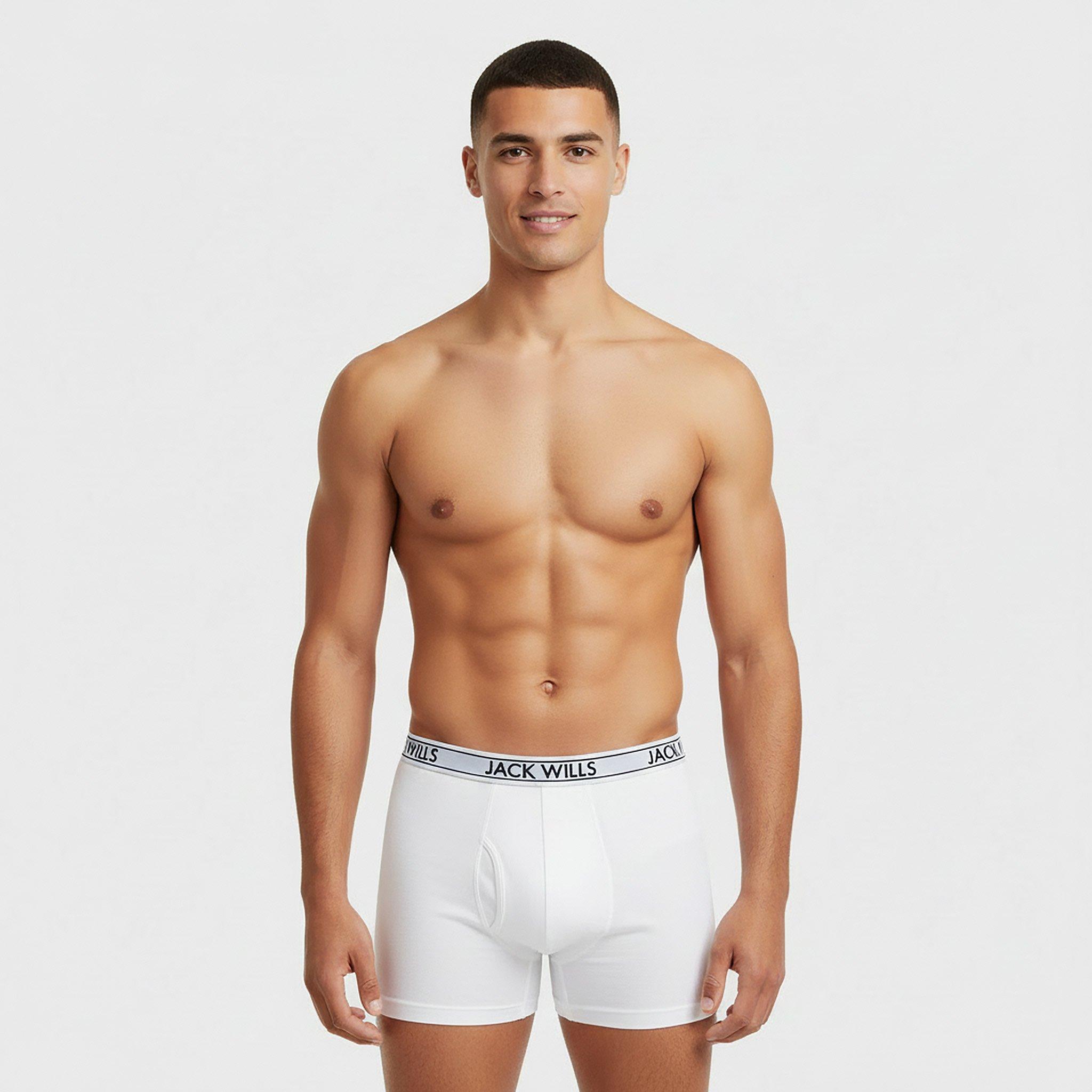 Grey/White/Navy - Jack Wills - JW Daundley Boxers 3 Pack Mens - 3