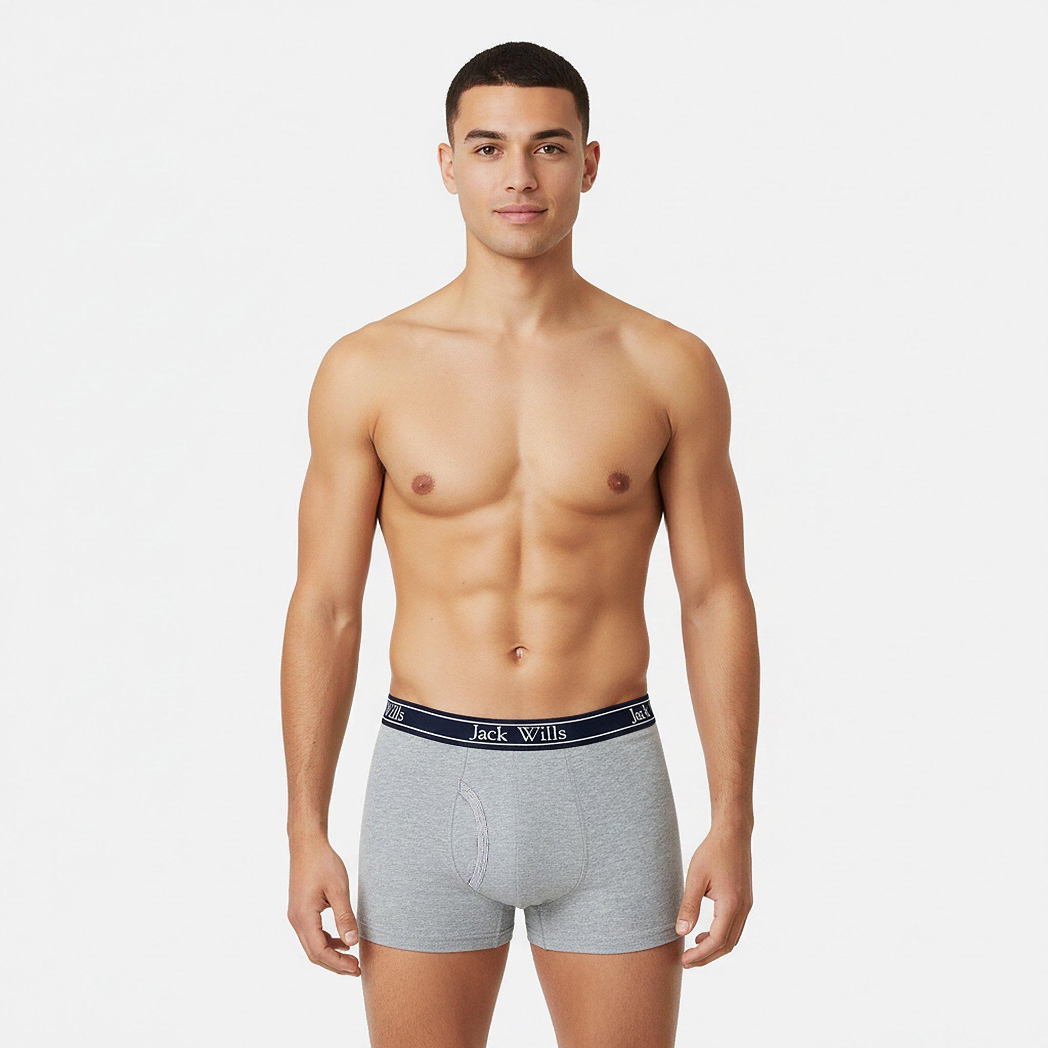 Grey/White/Navy - Jack Wills - JW Daundley Boxers 3 Pack Mens - 6