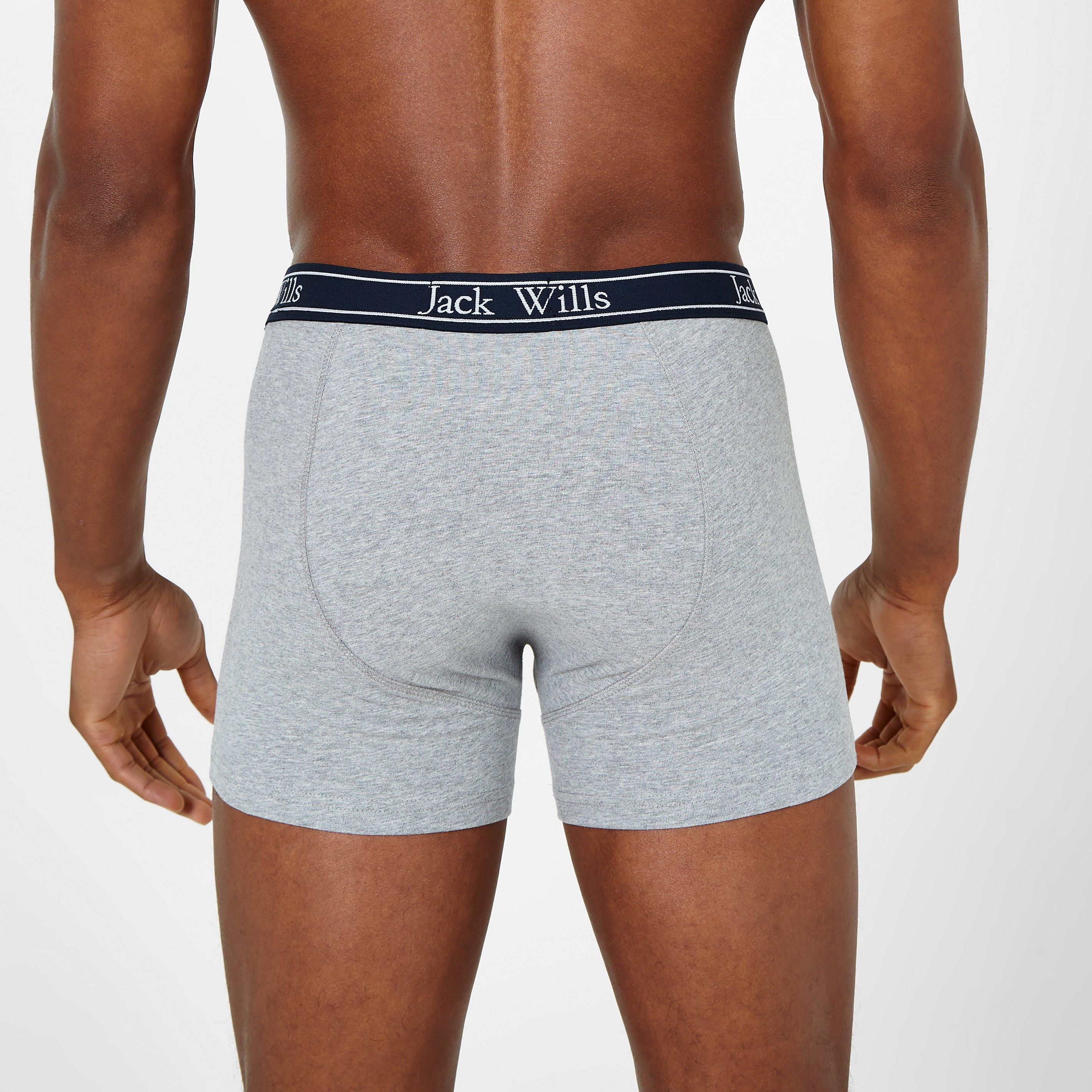 Grey/White/Navy - Jack Wills - JW Daundley Boxers 3 Pack Mens - 7