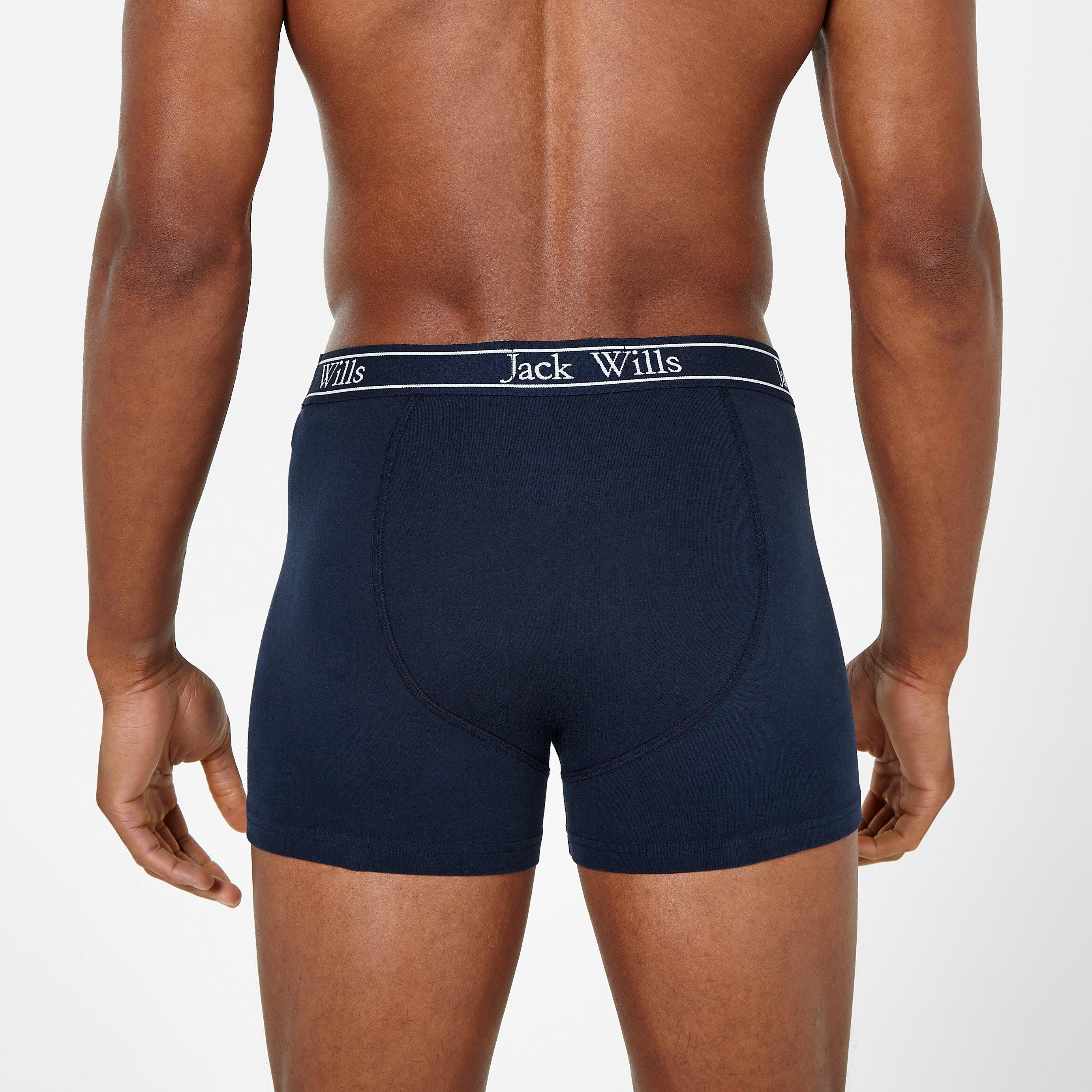 Grey/White/Navy - Jack Wills - JW Daundley Boxers 3 Pack Mens - 8
