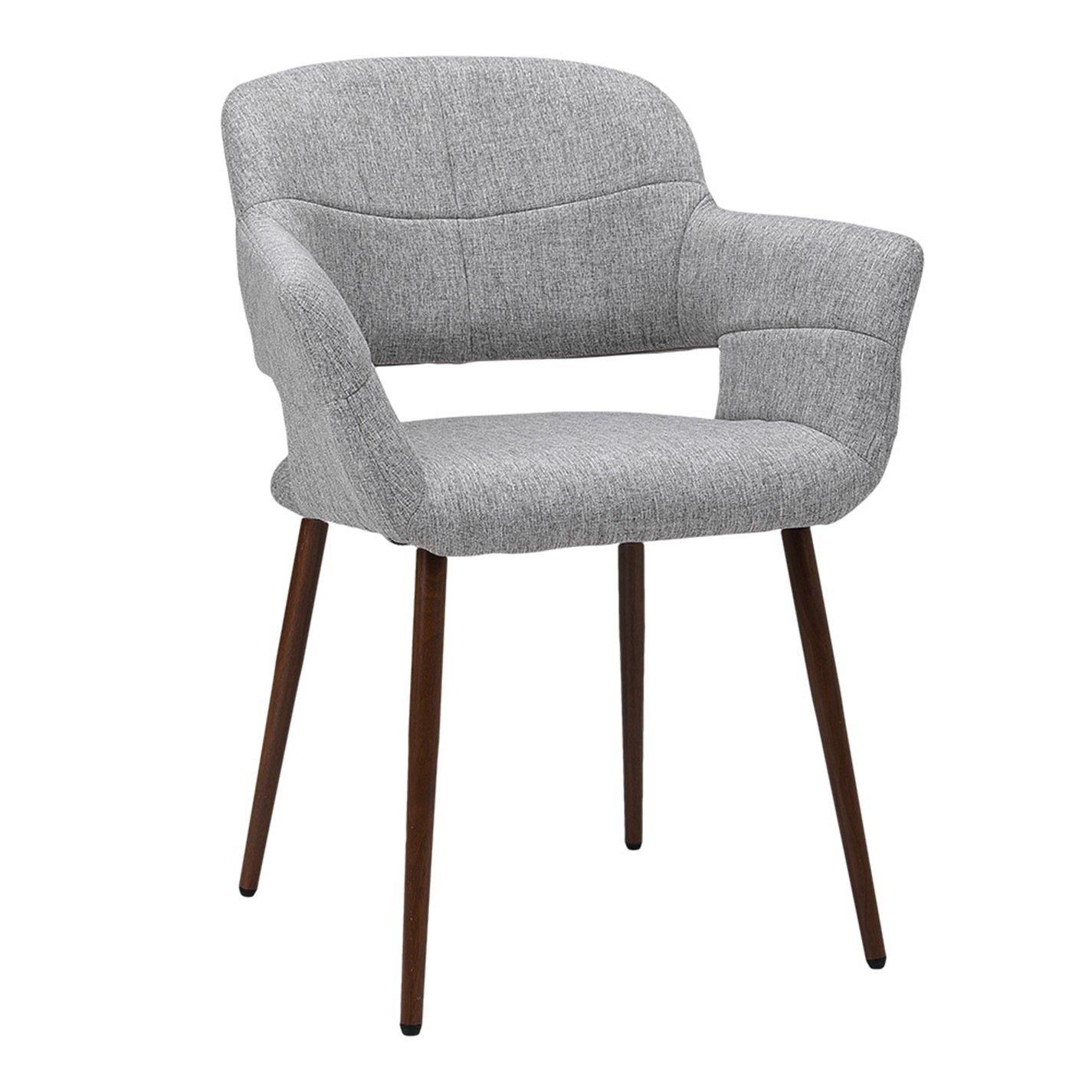 Grey - Kabinet UK - 2 Set Upholstered Linen Dinning Chair - 3