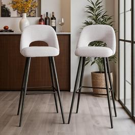 Cottonfy UK 2 Set Chic Upholstered Bar Stool