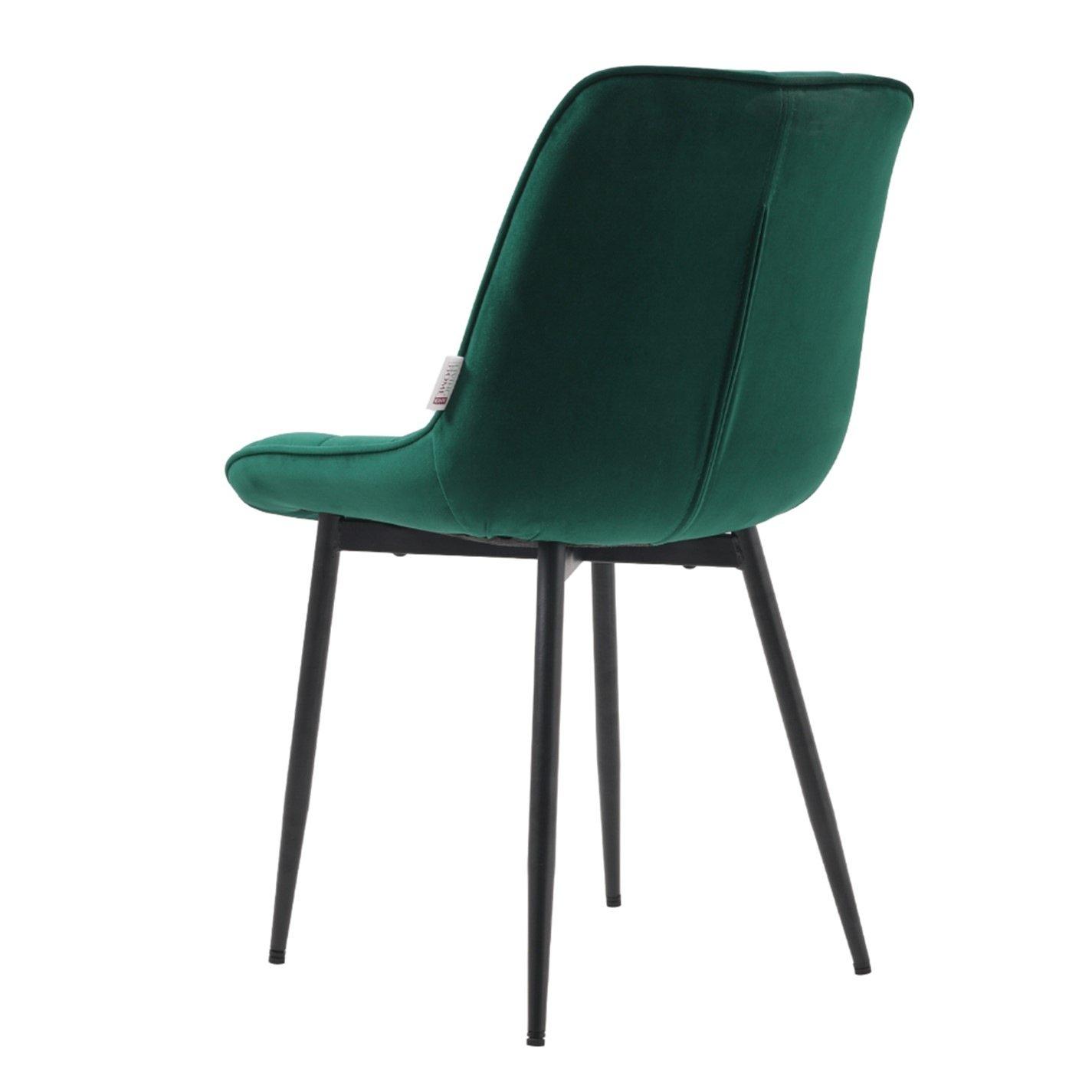 Green - Kabinet UK - 2 Set Velvet Upholstered Dining Chairs - 3