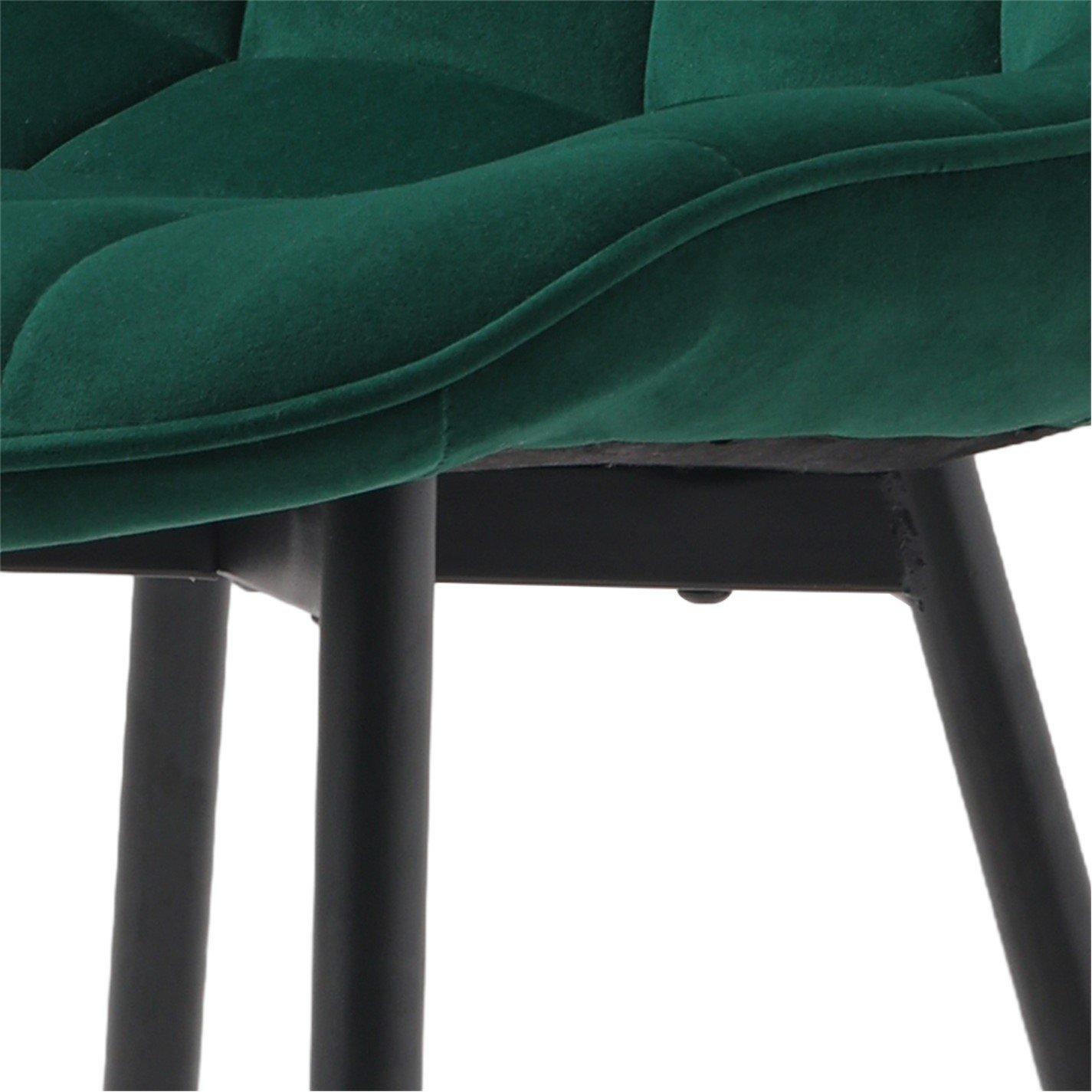 Green - Kabinet UK - 2 Set Velvet Upholstered Dining Chairs - 6