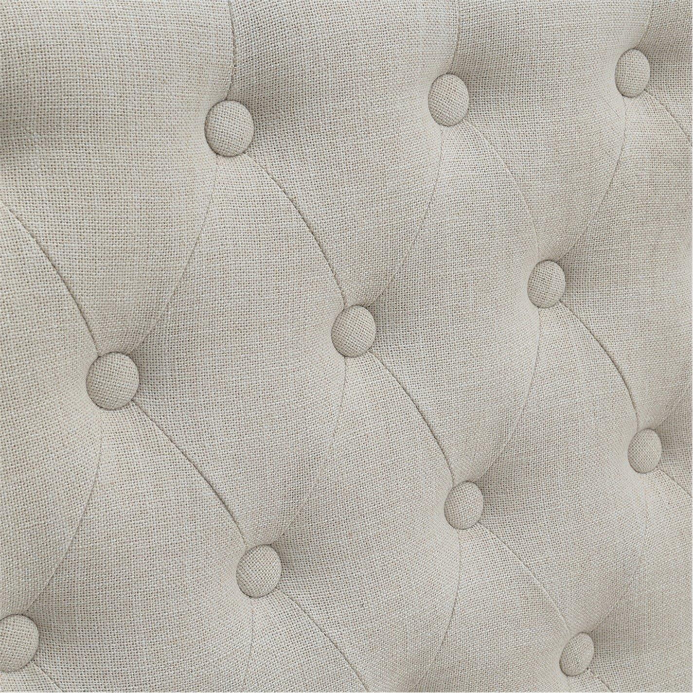 White - Kabinet UK - Upholstered Button Tufted Dining Bench - 11