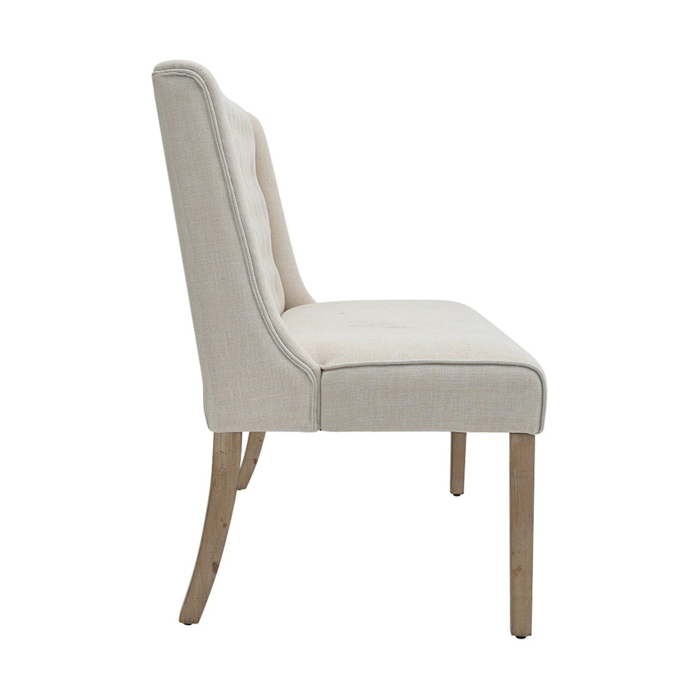 White - Kabinet UK - Upholstered Button Tufted Dining Bench - 3