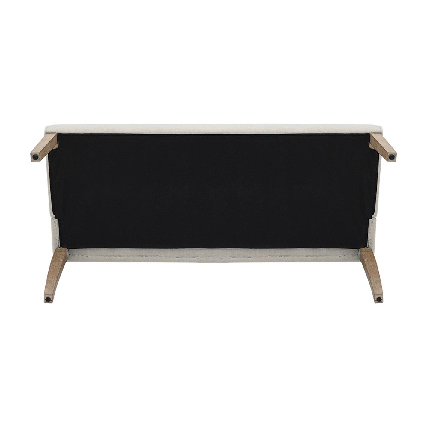 White - Kabinet UK - Upholstered Button Tufted Dining Bench - 5