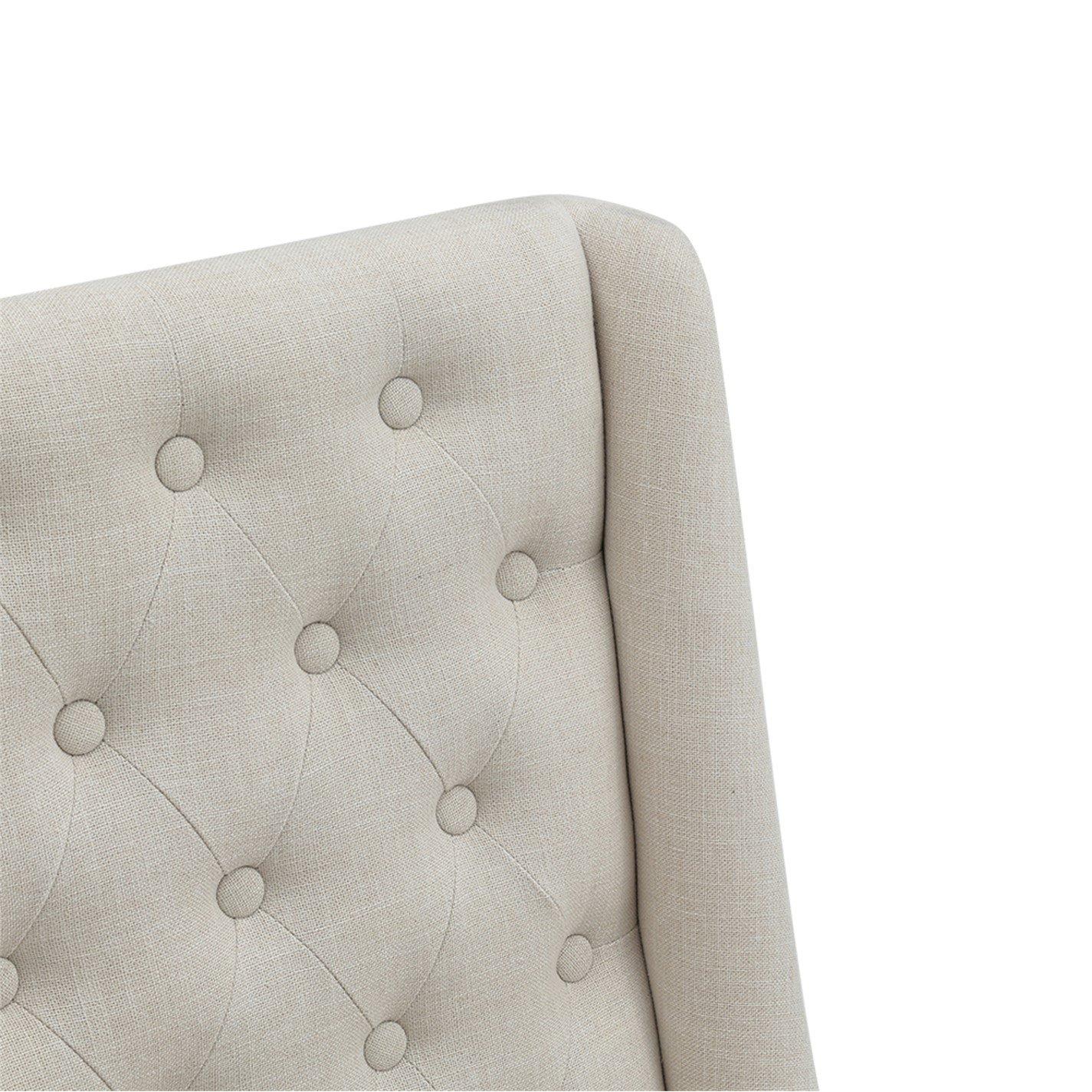 White - Kabinet UK - Upholstered Button Tufted Dining Bench - 10