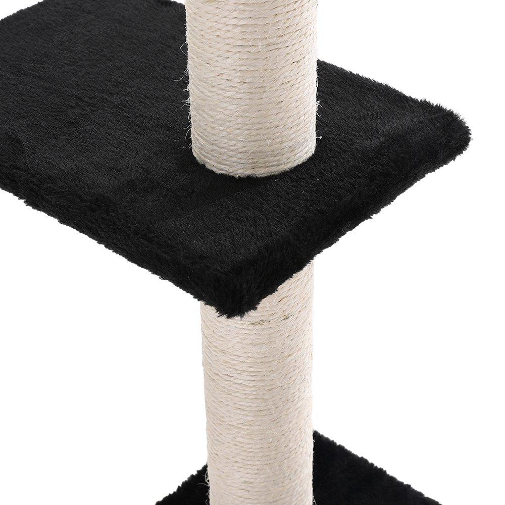 Black - KIDKID PET - Cat Tree Set with Hammock and Jumping Platform - 9