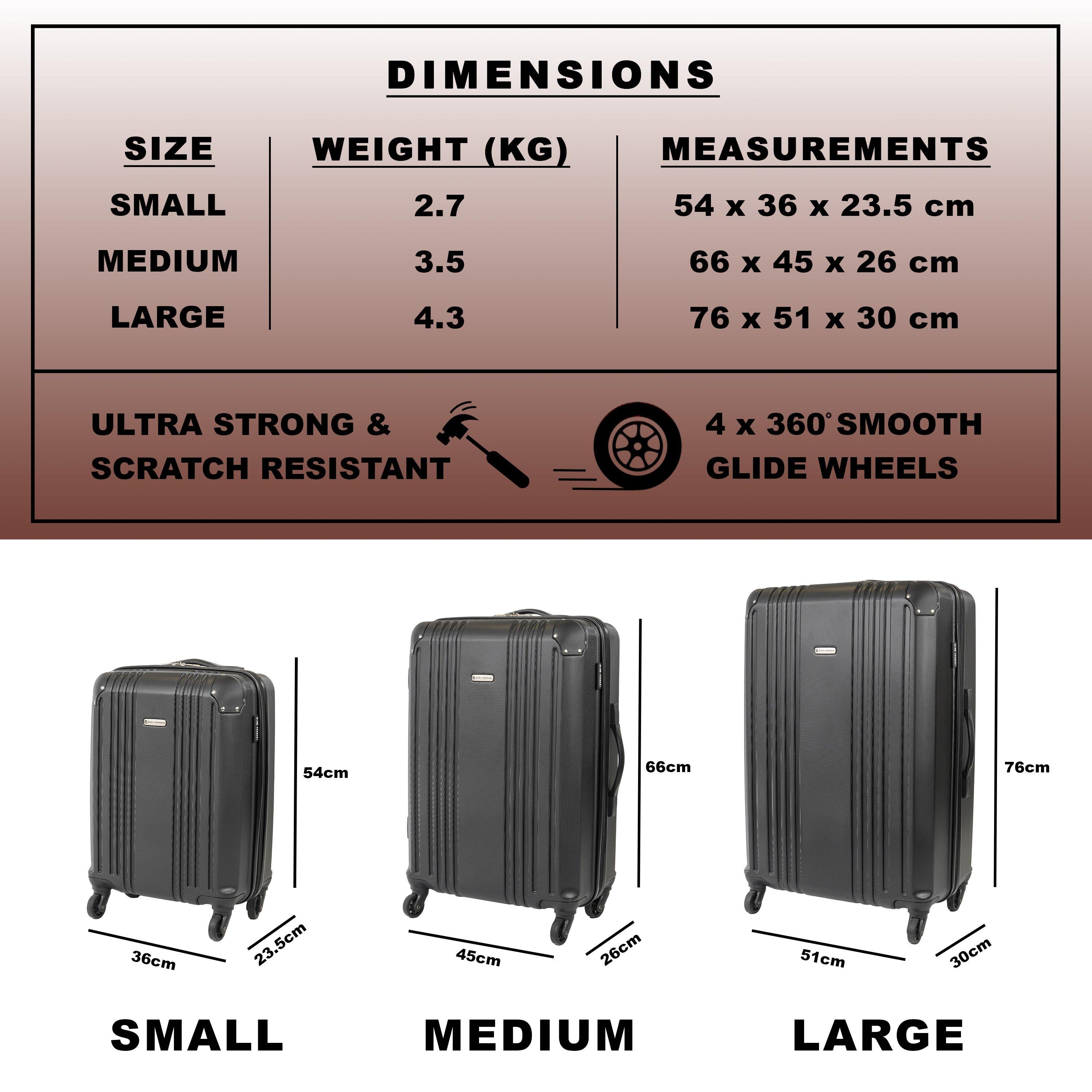 Black - Gino Ferrari - Valor lightweight Suitcase Hard Shell Luggage - 6