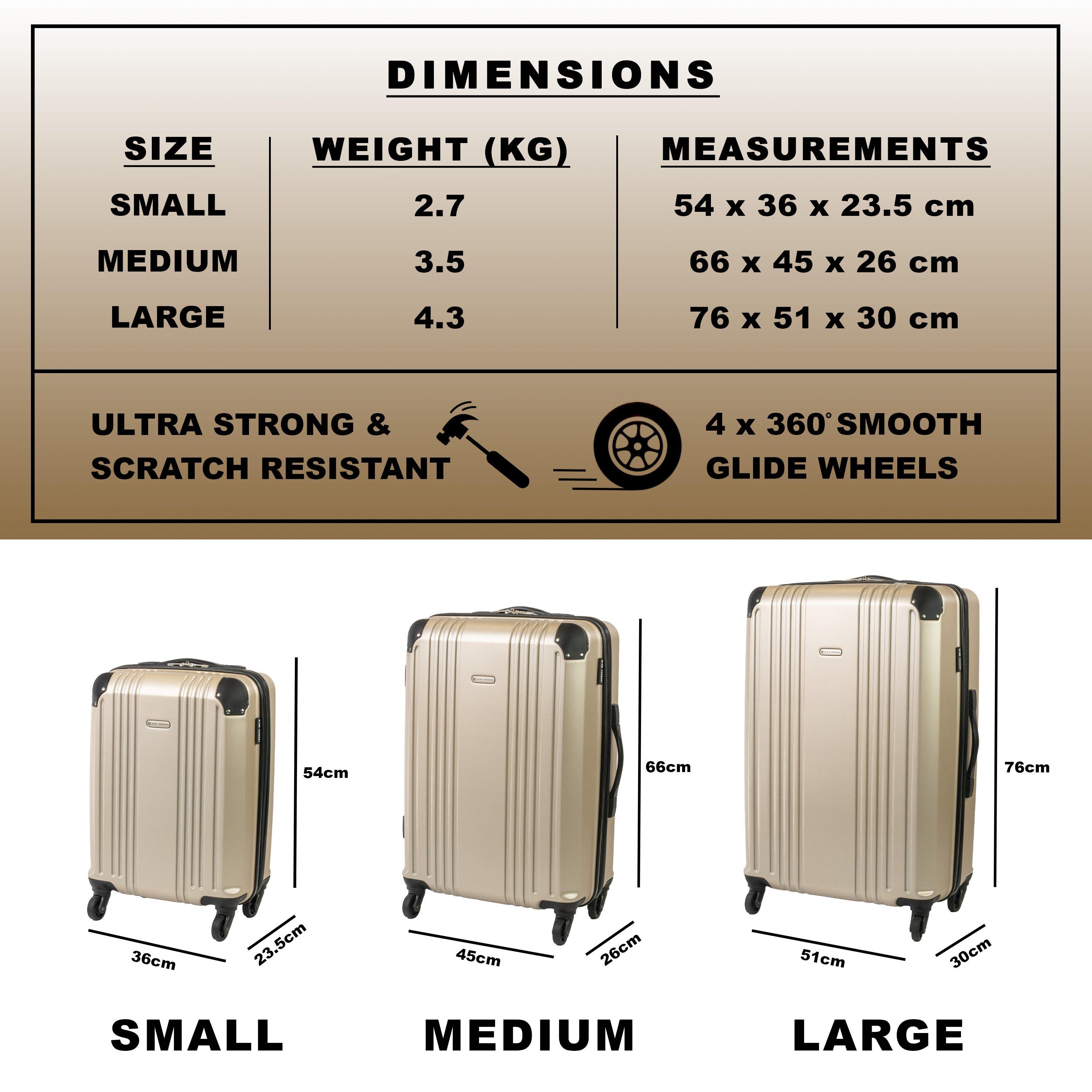 Champagne 00380 - Gino Ferrari - Lightweight Hard Shell Business Travel Suitcase - 6