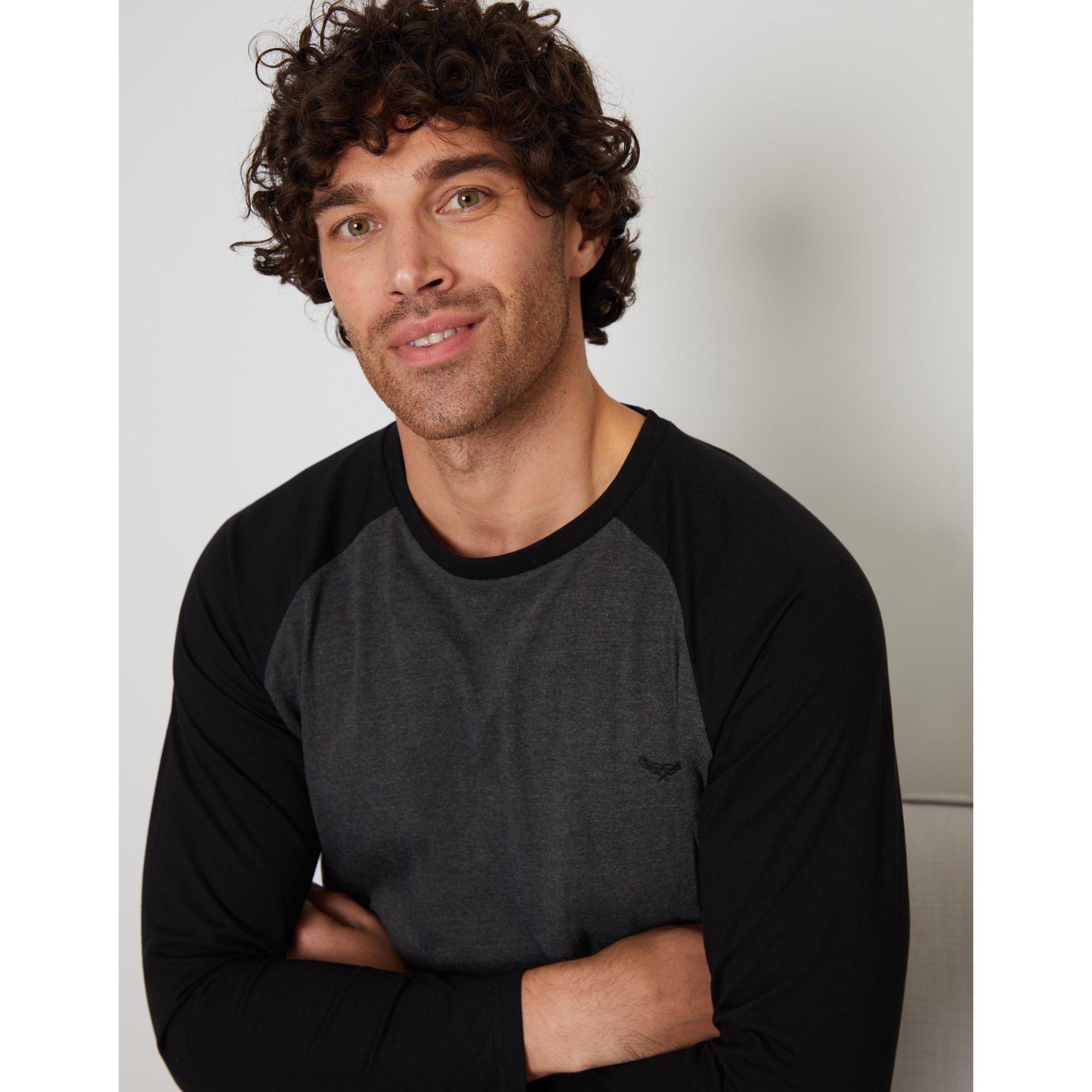 Charcoal/Black - Threadbare - Men's Hamilton Long Sleeve Pyjama Set - 4