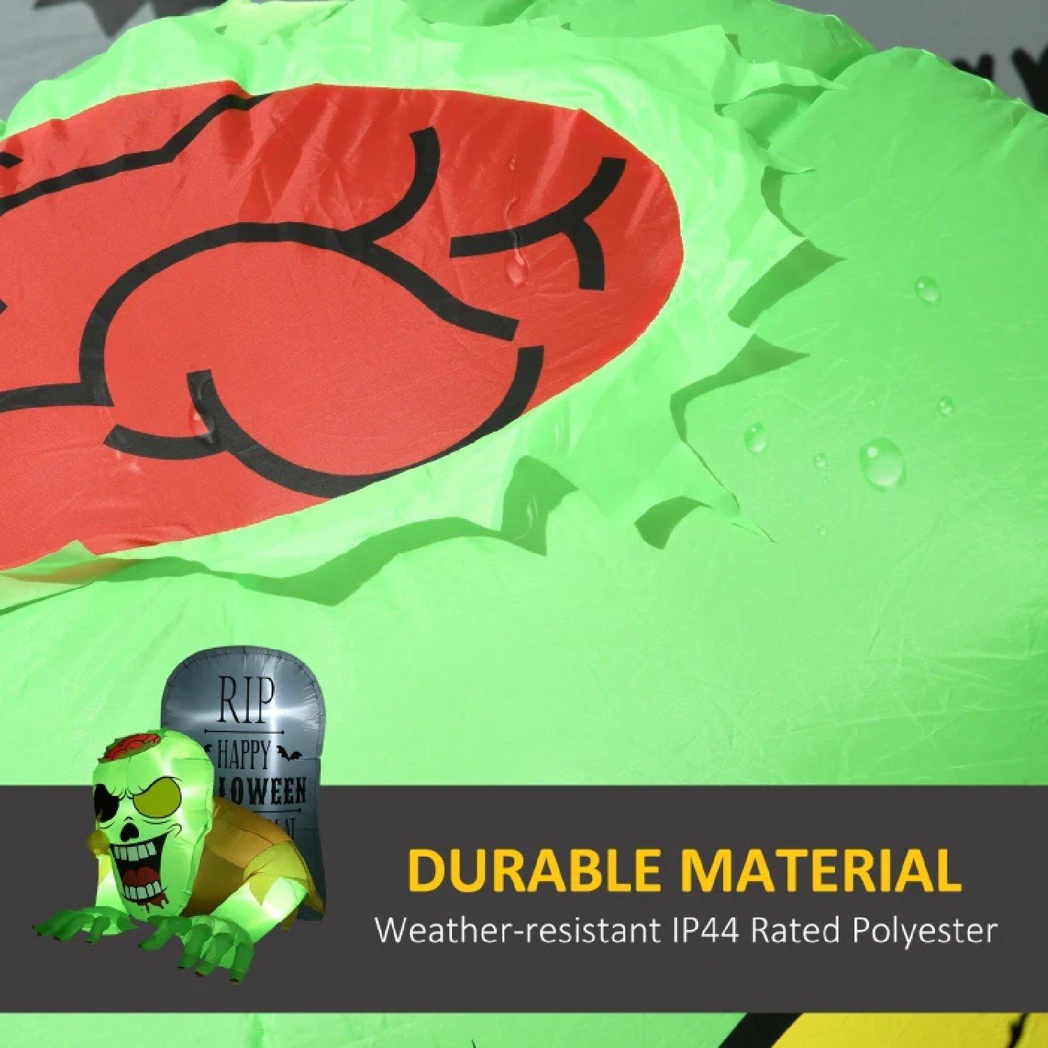 Multi - HOMCOM - 5FT Halloween Inflatables Ghost & Tombstone - 4