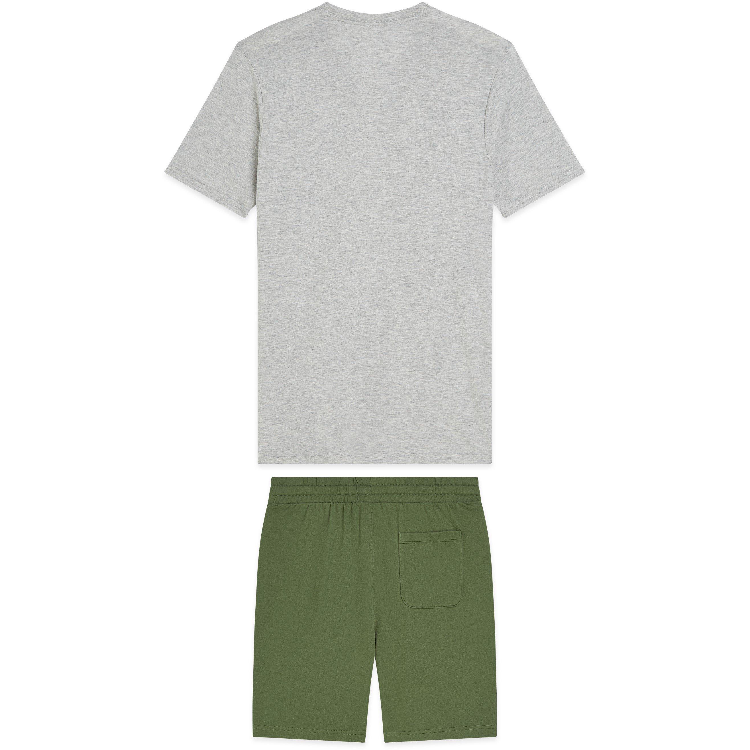 Grey/Green - Hurley - T-Shirt And Shorts Set - 2
