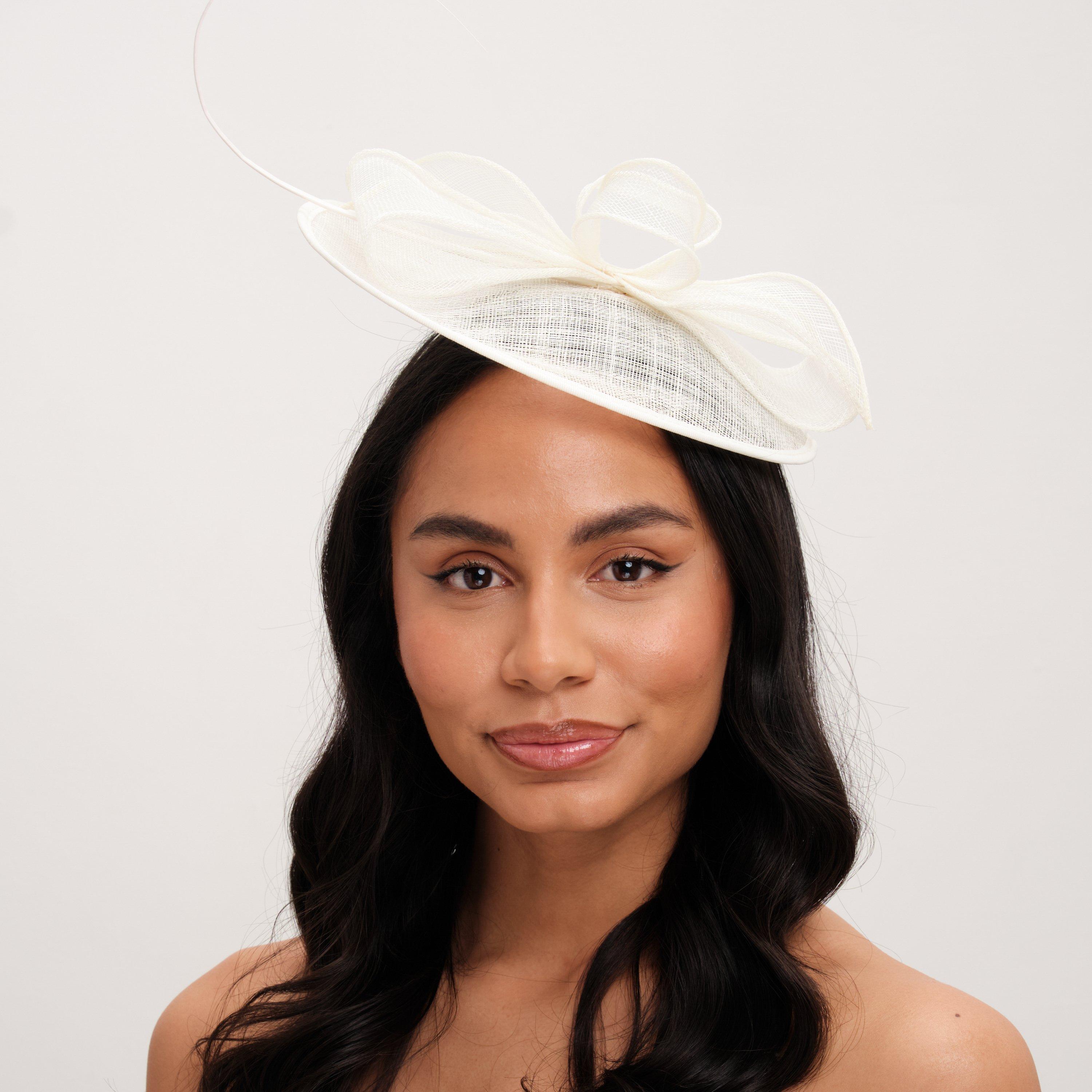 White - Jon Richard - Ivory Woven Bow Fascinator - 2