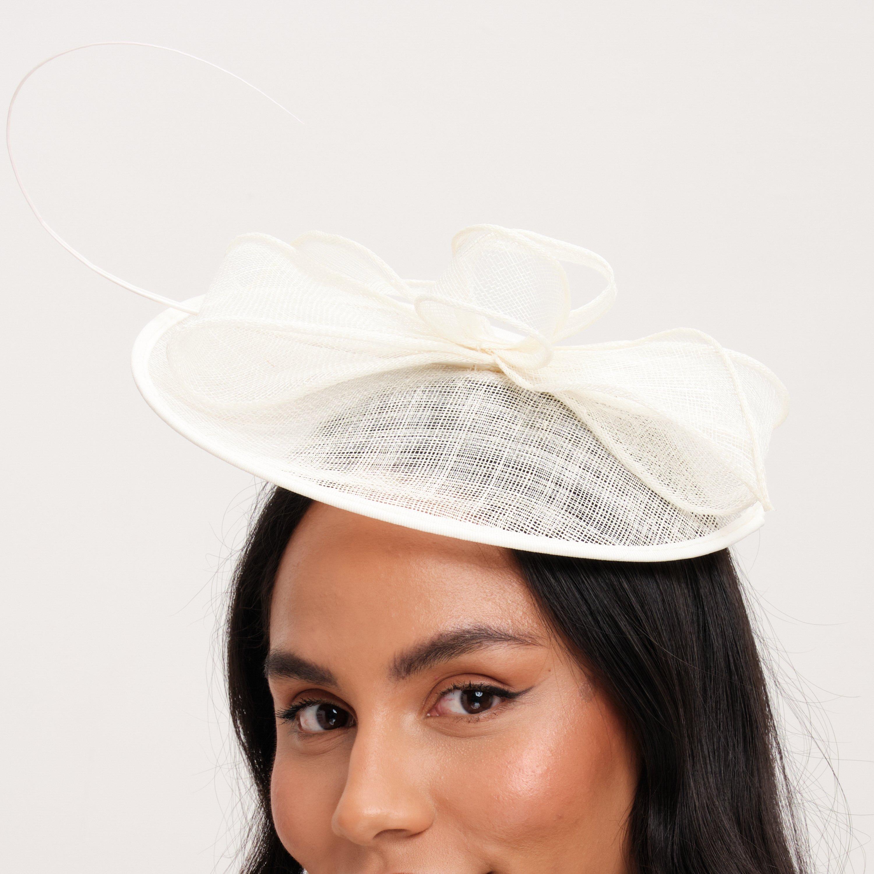 White - Jon Richard - Ivory Woven Bow Fascinator - 3