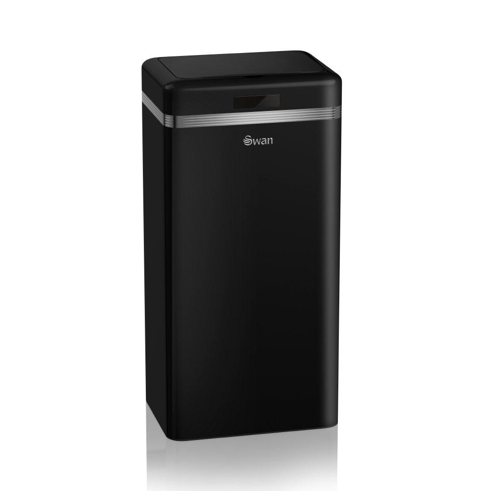 Black - Swan - Swan Retro 45L Square Sensor Bin - 1