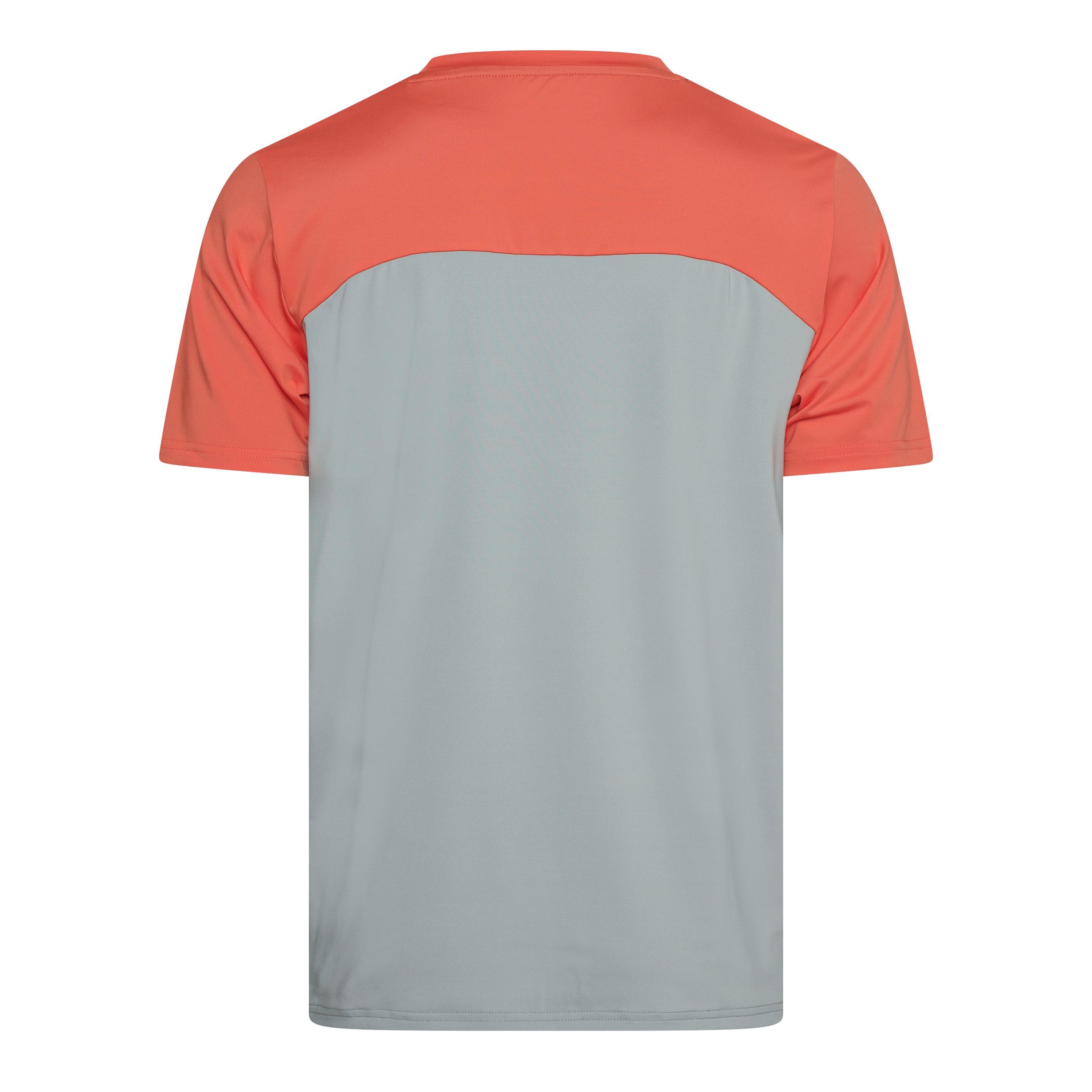 Coral/Lght Grey - OEX - Men's Flynn T-Shirt and Shorts Set - 2
