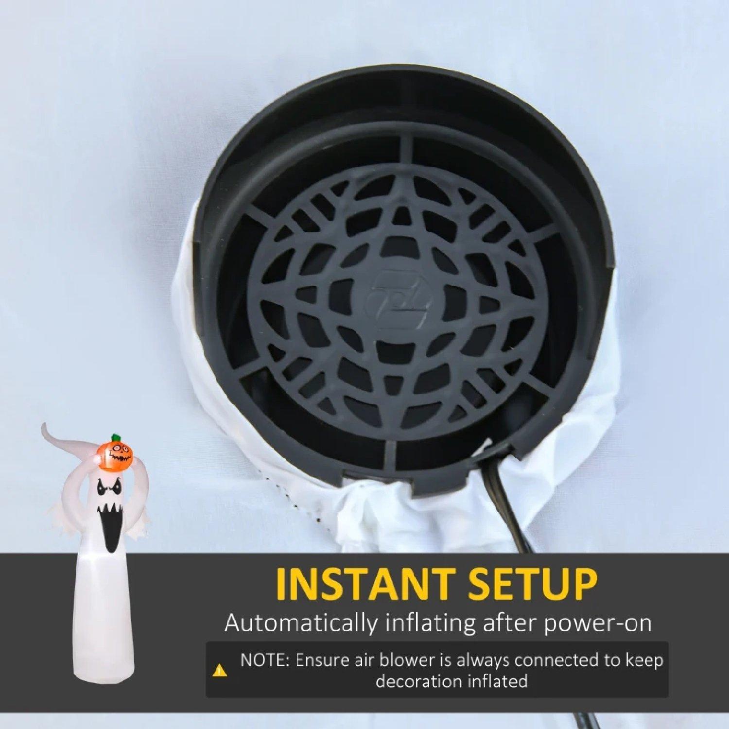 Multi - HOMCOM - Halloween - Inflatable Halloween Ghost 1.8m - 6