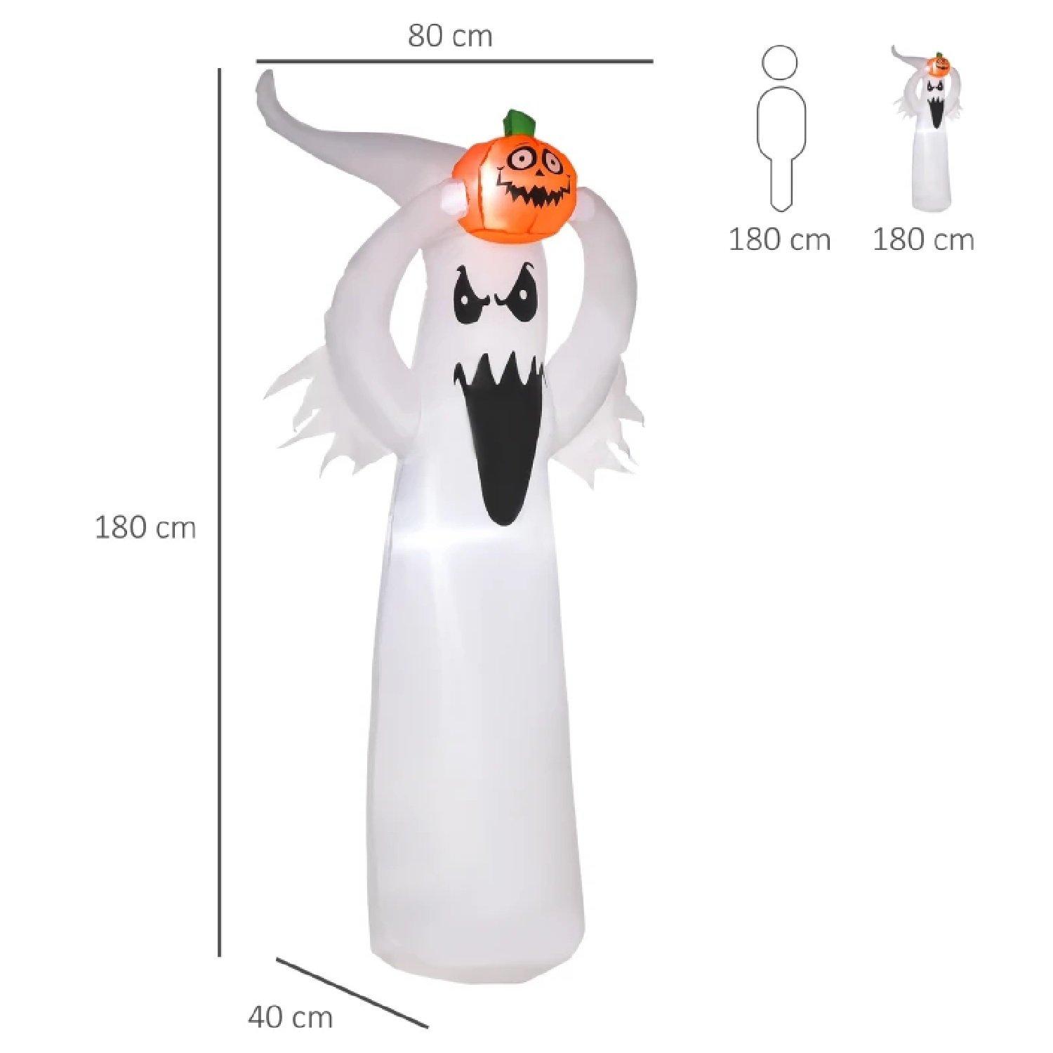 Multi - HOMCOM - Halloween - Inflatable Halloween Ghost 1.8m - 9