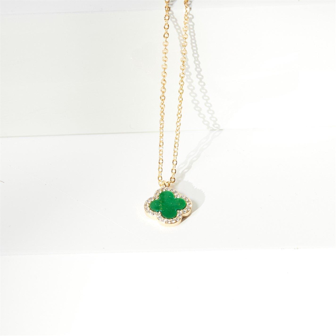 Gold - Jon Richard - Gold Plated And Malachite Clover Pendant Necklace - 5