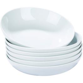 Waterside 6pc White pasta bowls Set