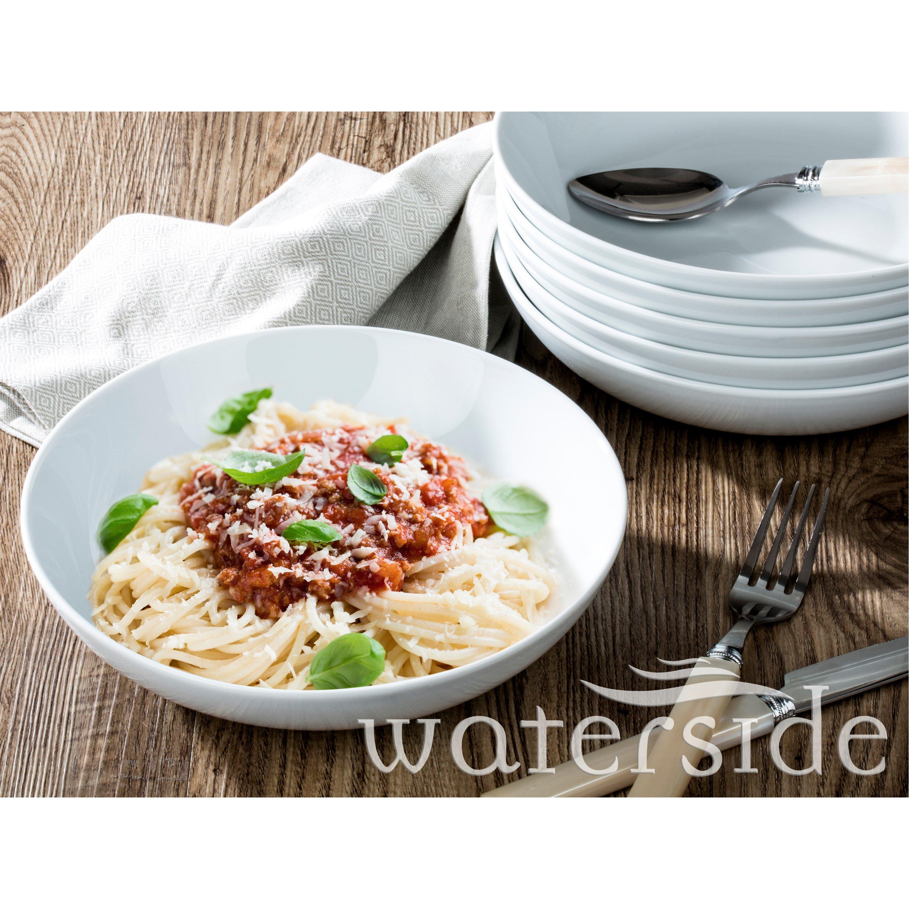 White - Waterside - 6pc White pasta bowls Set - 2