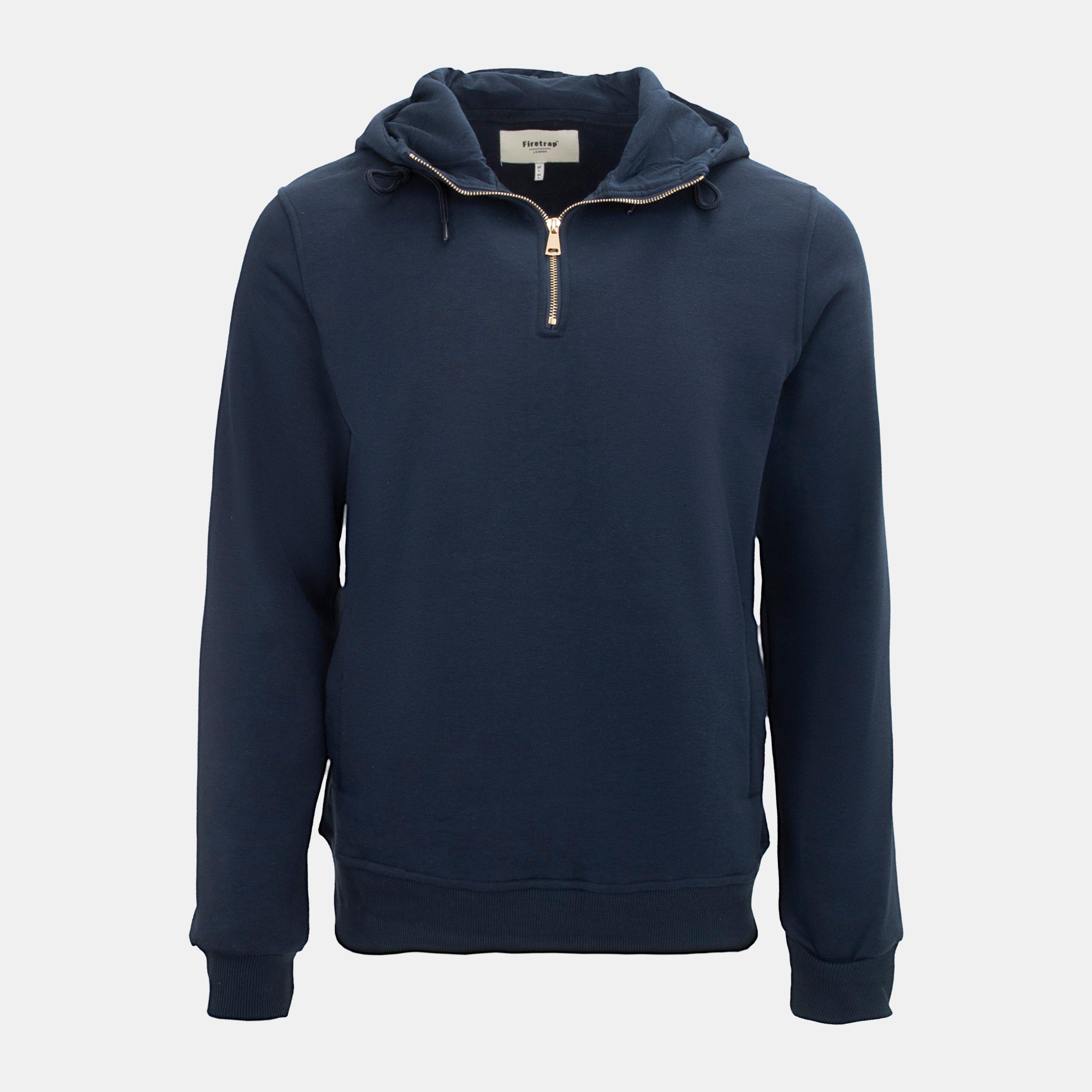 Navy - Firetrap - Hood Shirt and short Set Mens - 2