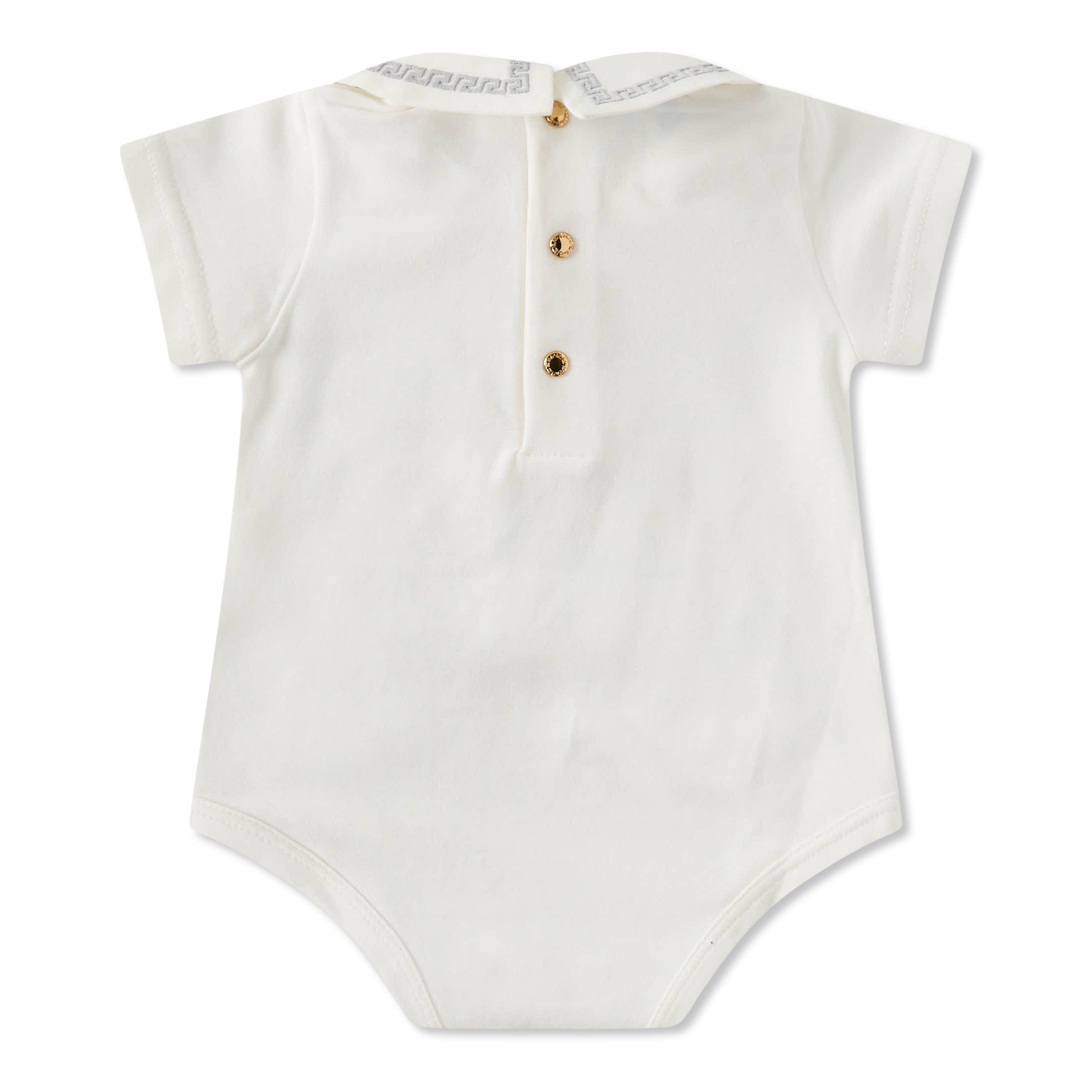 Wht Gry 2W450 - Versace - Kids' Polo Onesie - 2