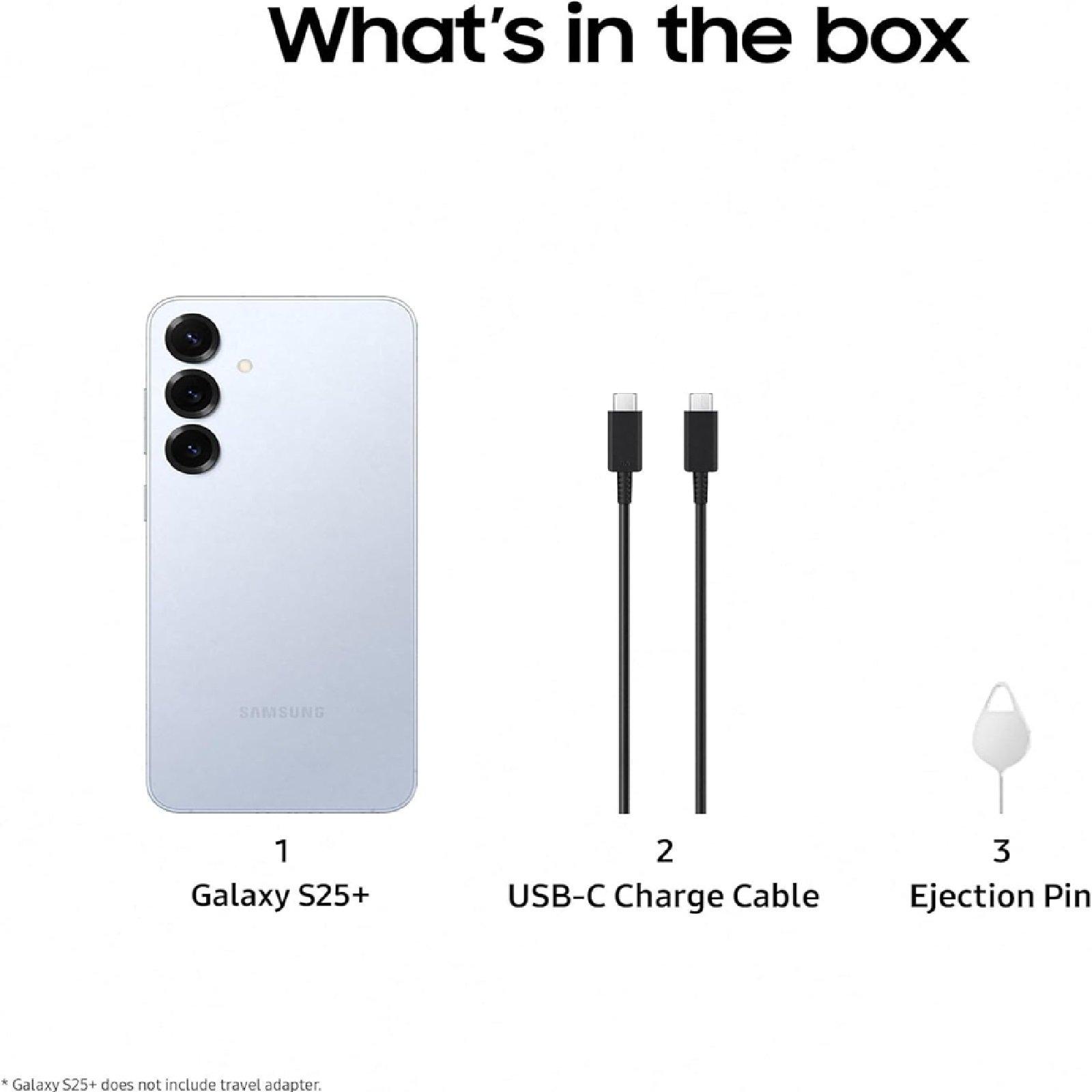 Icy Blue - Samsung - Samsung Galaxy S25+ 5G 512GB AI Phone - 7
